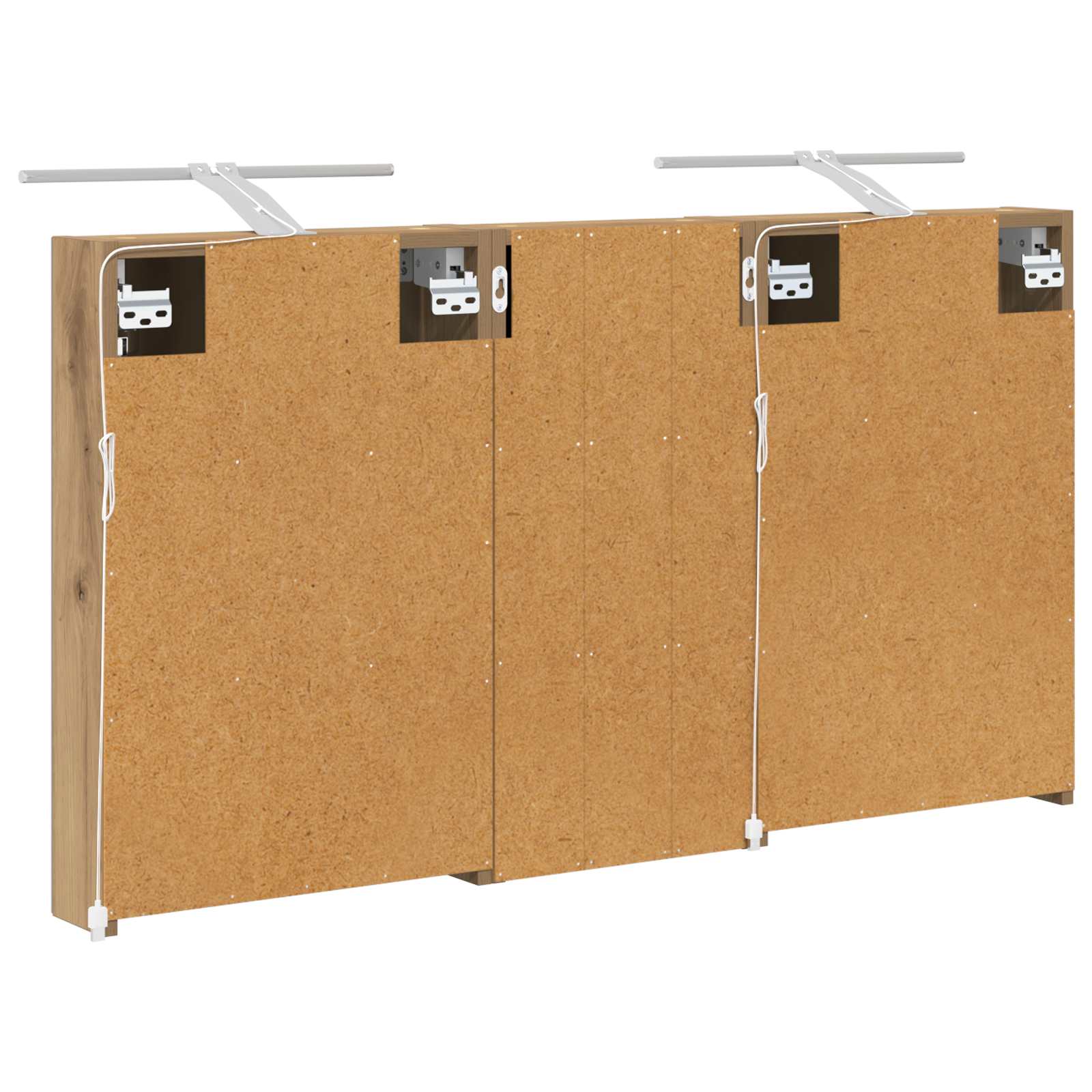 Set ormarića za kupaonicu s policom 3 pcs 110 x 10,5 x 60,5 cm