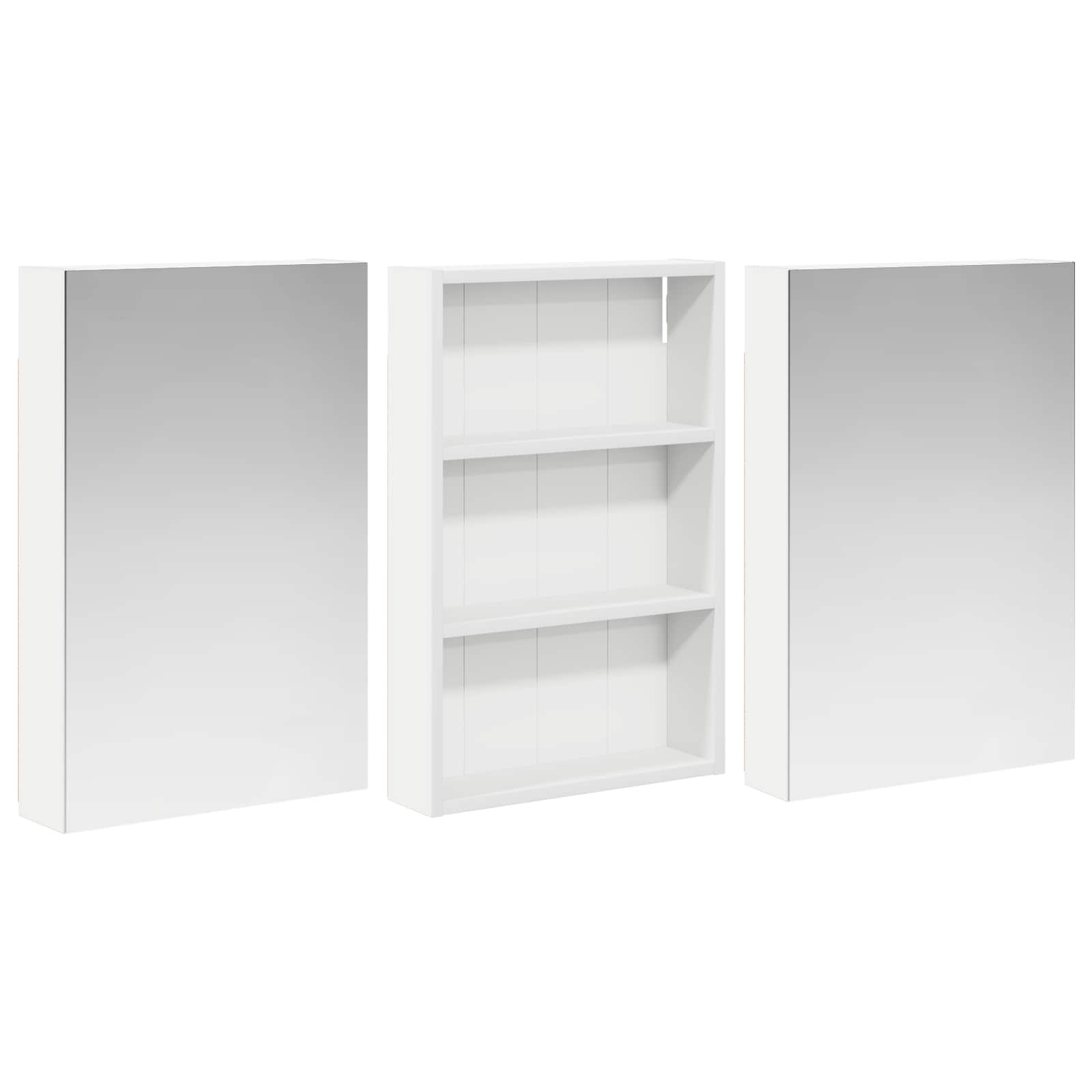 Set ormarića za kupaonicu s policom 3 pcs 120 x 10,5 x 60,5 cm