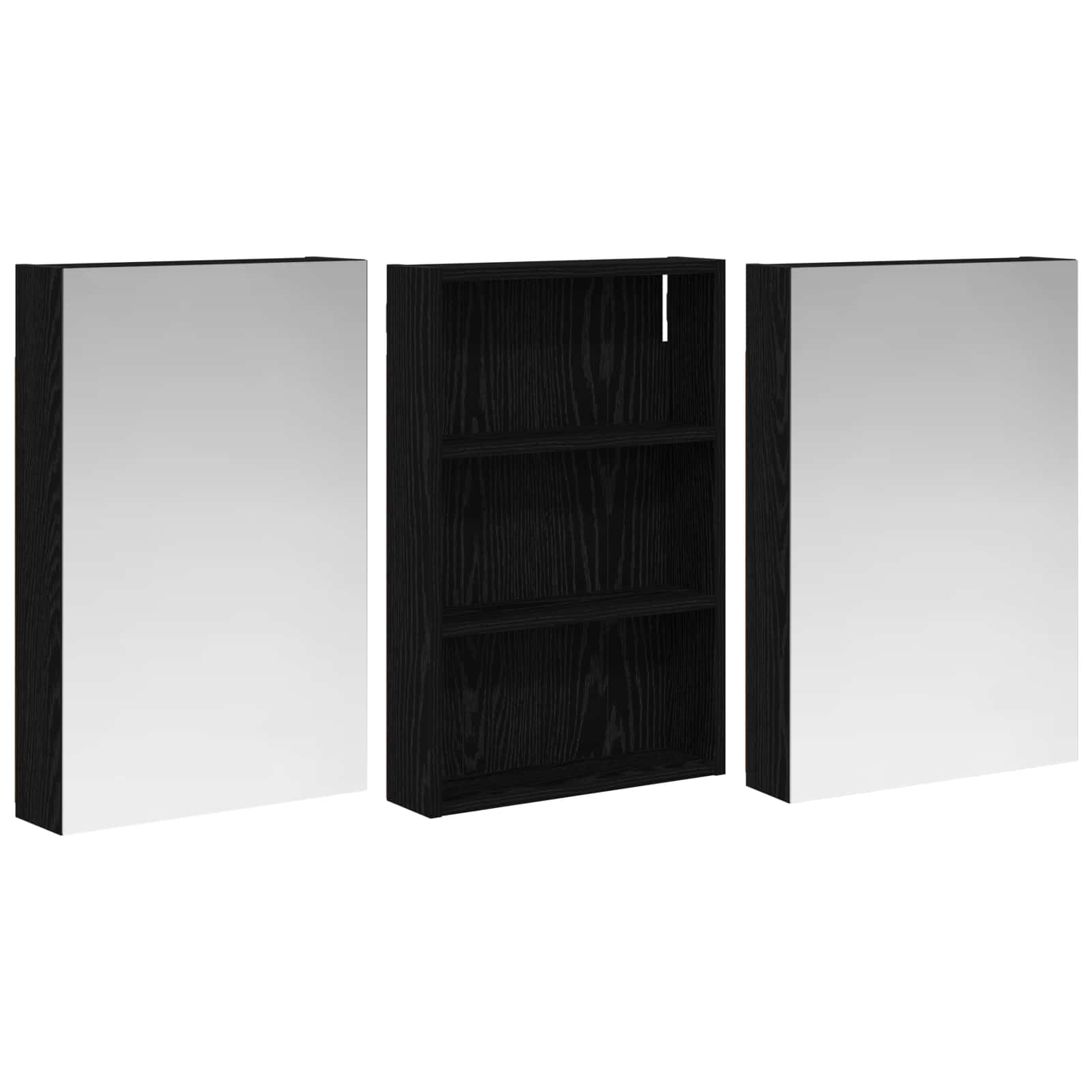 Set ormarića za kupaonicu s policom 3 pcs 120 x 10,5 x 60,5 cm