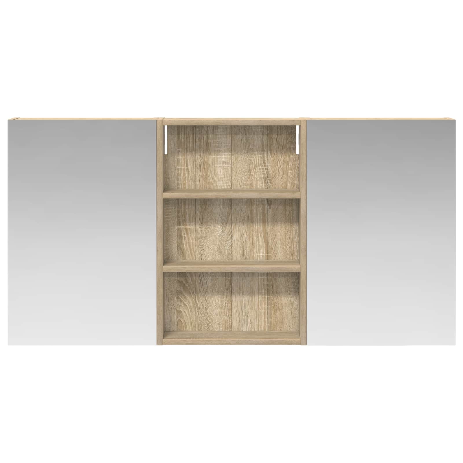 Set ormarića za kupaonicu s policom 3 pcs 120 x 10,5 x 60,5 cm