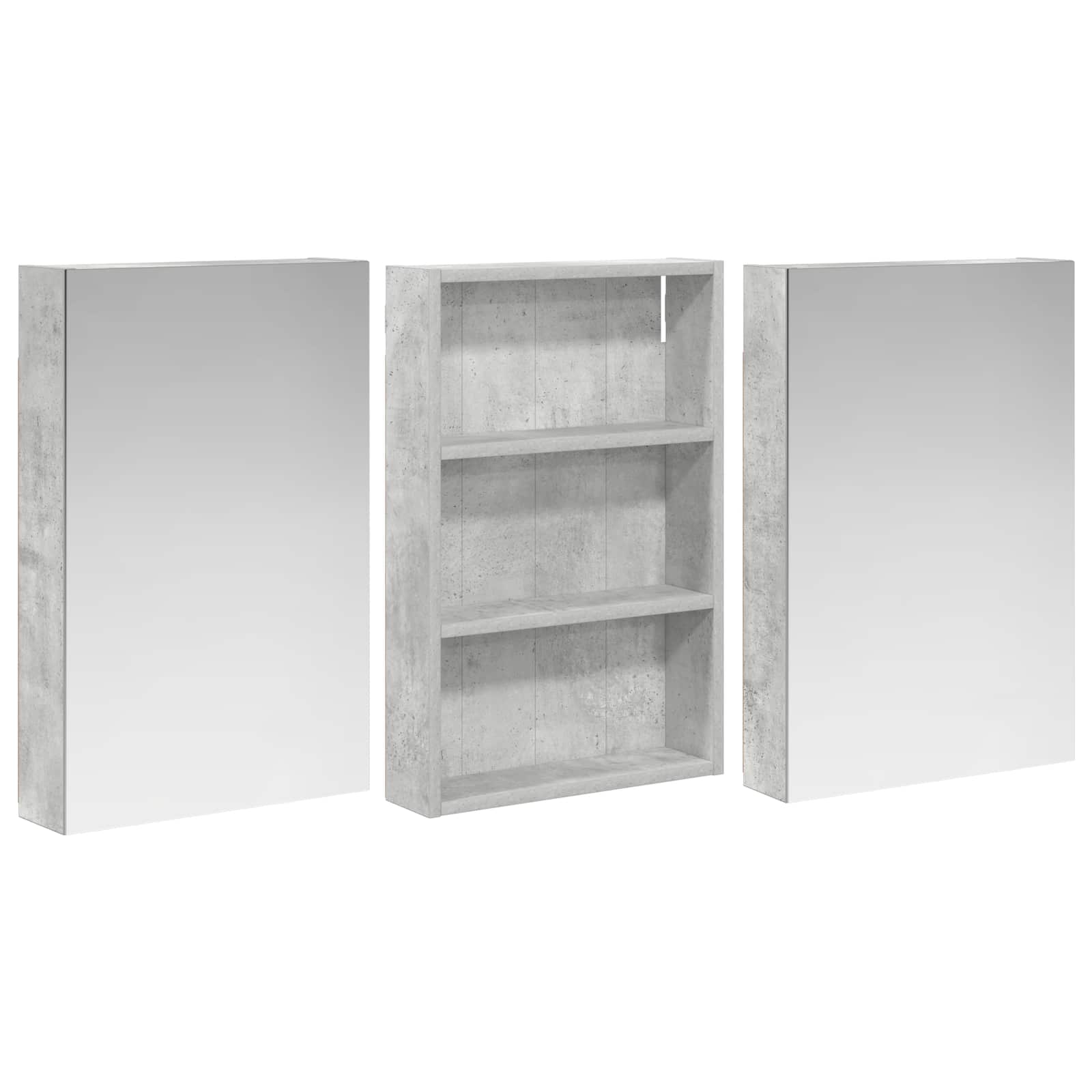 Set ormarića za kupaonicu s policom 3 pcs 120 x 10,5 x 60,5 cm