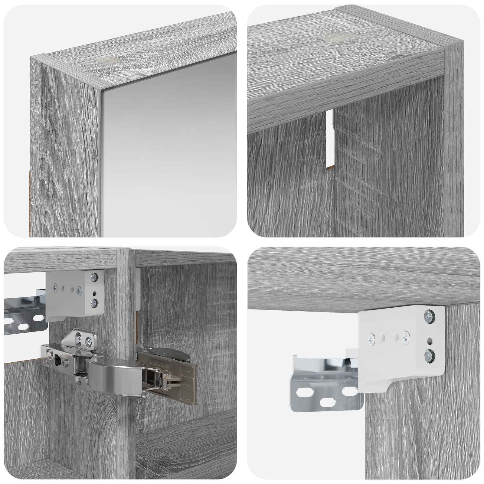 Set ormarića za kupaonicu s policom 3 pcs 120 x 10,5 x 60,5 cm