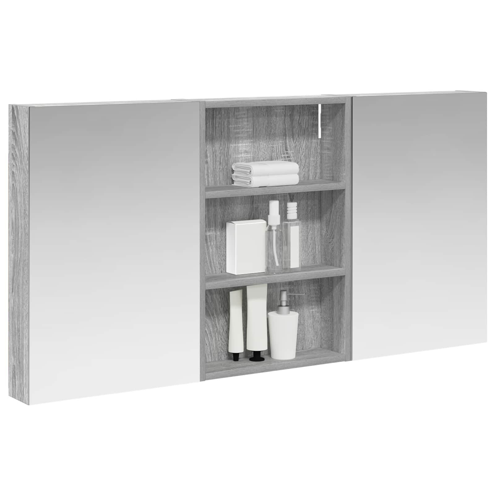 Set ormarića za kupaonicu s policom 3 pcs 120 x 10,5 x 60,5 cm