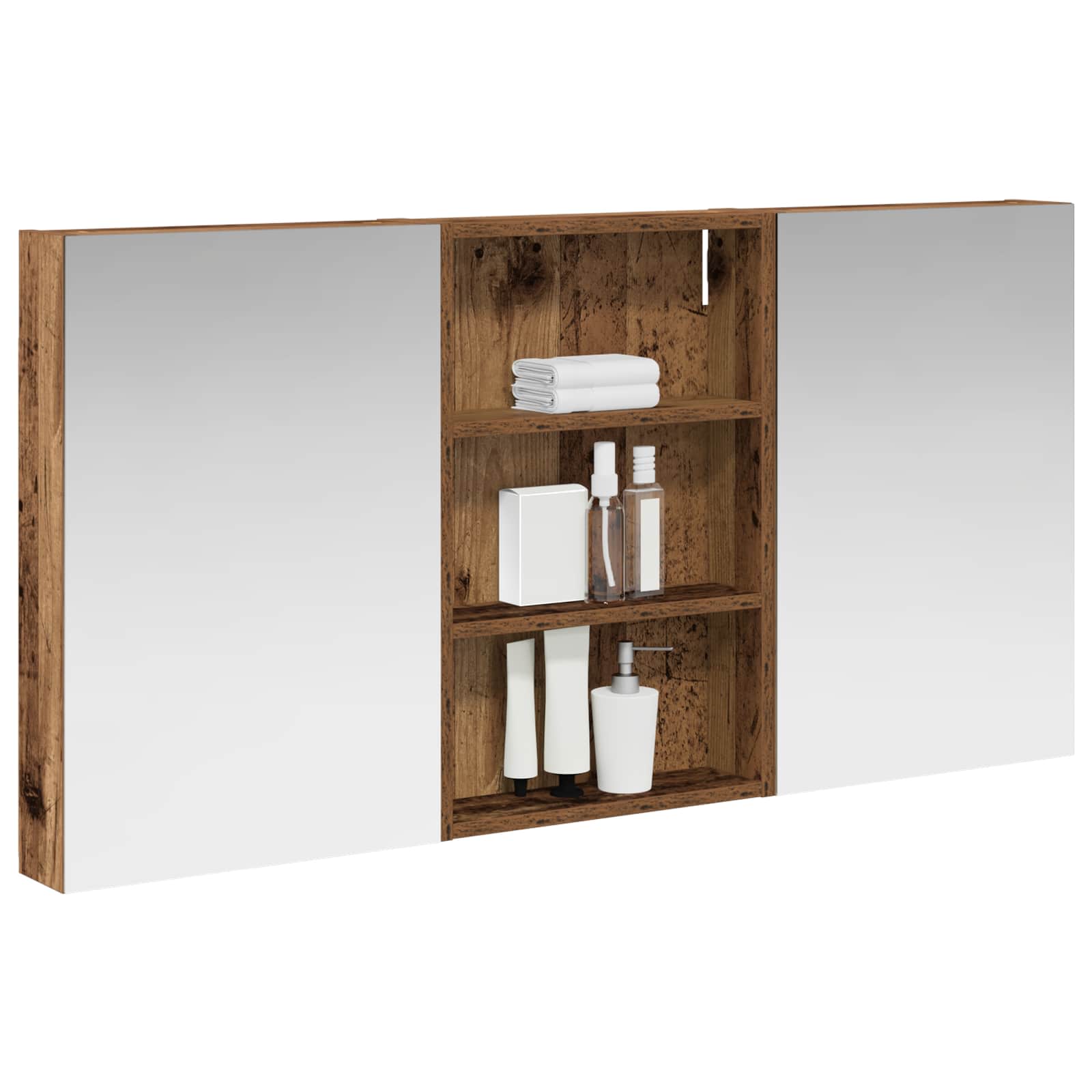 Set ormarića za kupaonicu s policom 3 pcs 120 x 10,5 x 60,5 cm