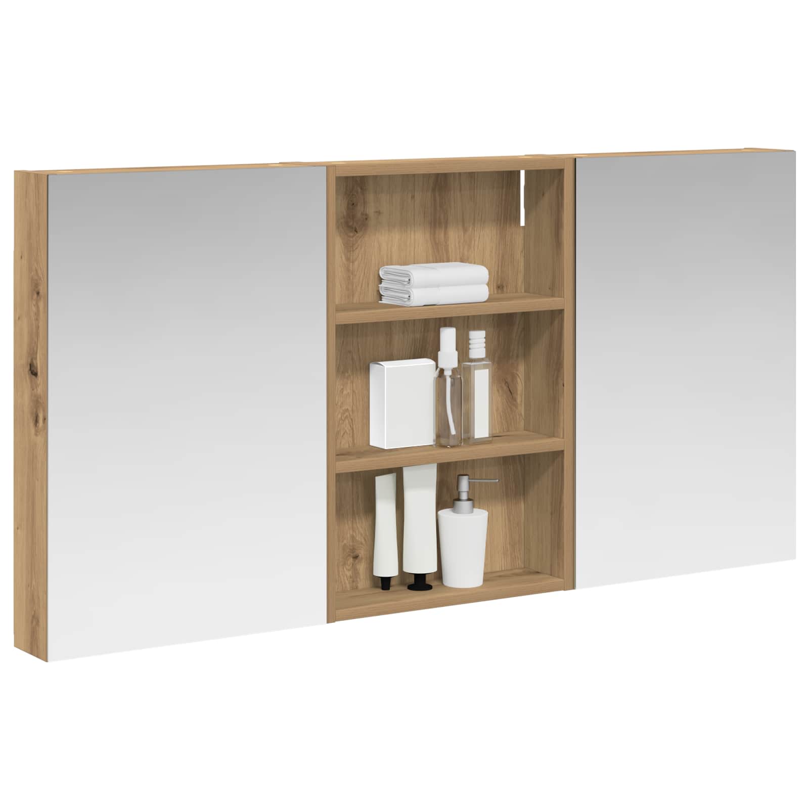 Set ormarića za kupaonicu s policom 3 pcs 120 x 10,5 x 60,5 cm
