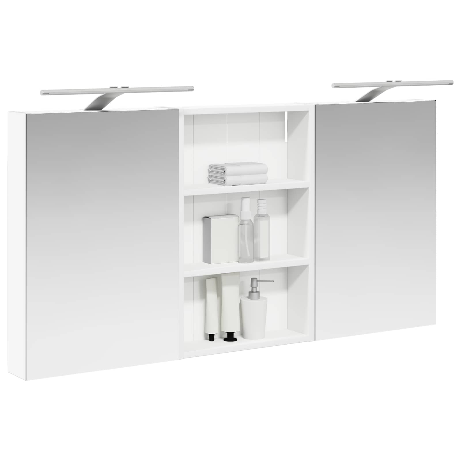 Set ormarića za kupaonicu s policom 3 pcs 120 x 10,5 x 60,5 cm