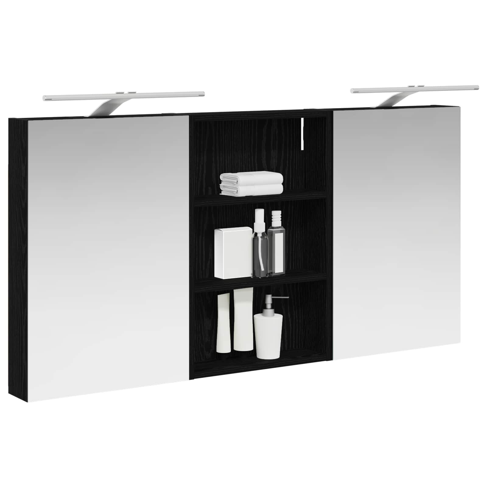Set ormarića za kupaonicu s policom 3 pcs 120 x 10,5 x 60,5 cm