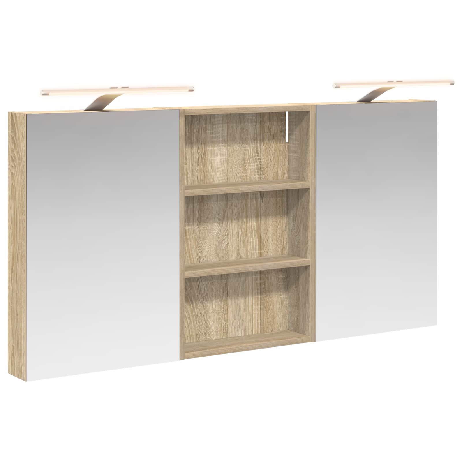 Set ormarića za kupaonicu s policom 3 pcs 120 x 10,5 x 60,5 cm