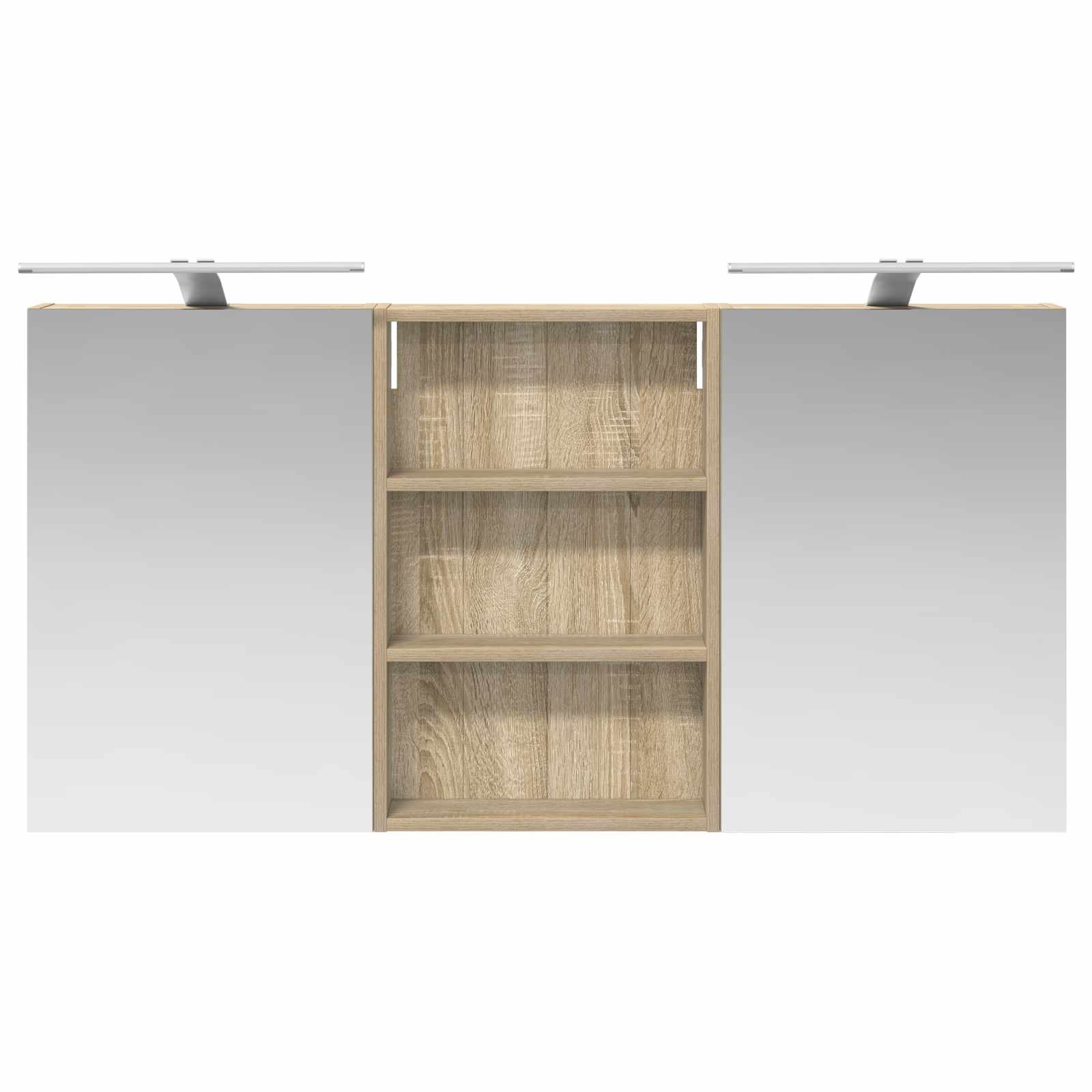 Set ormarića za kupaonicu s policom 3 pcs 120 x 10,5 x 60,5 cm