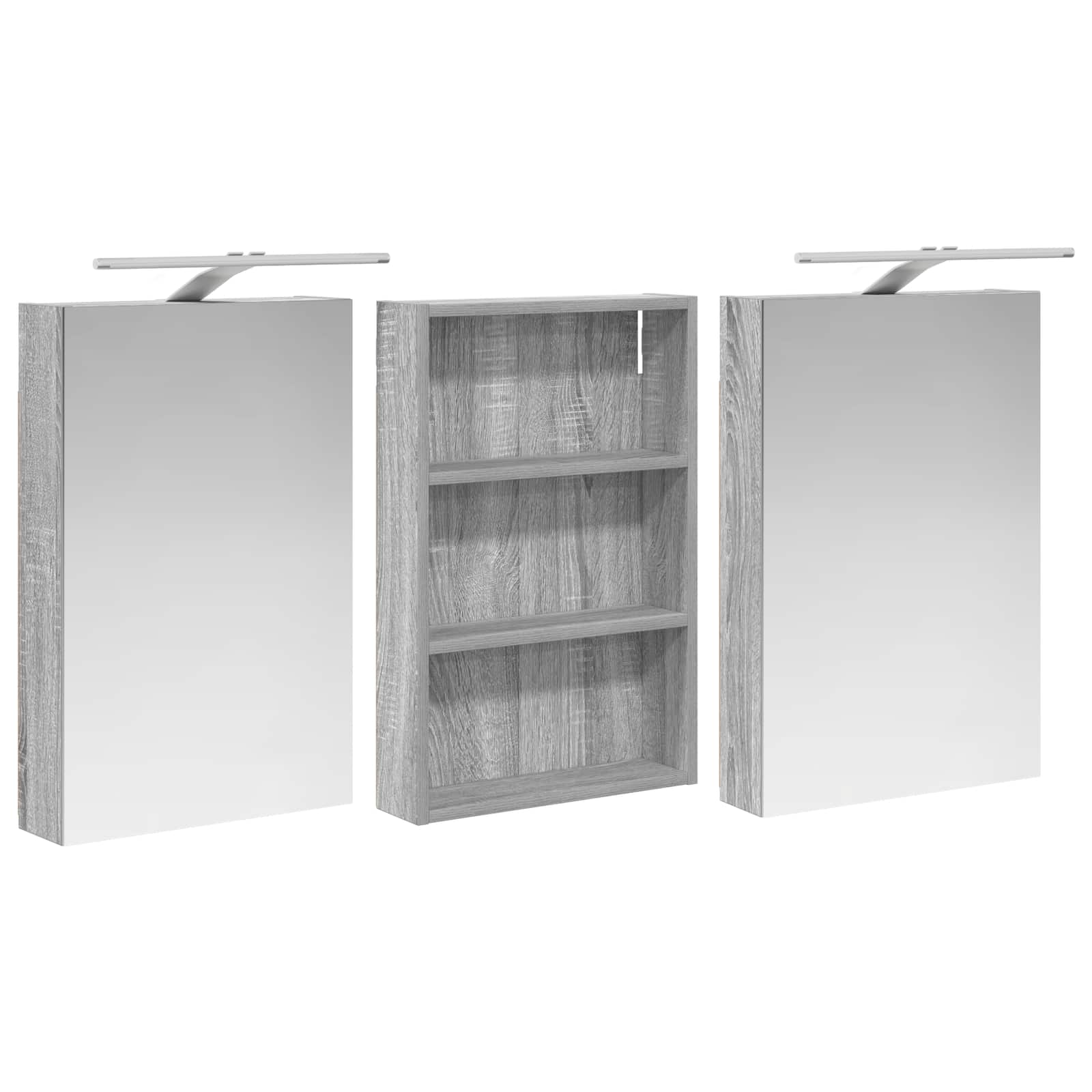 Set ormarića za kupaonicu s policom 3 pcs 120 x 10,5 x 60,5 cm