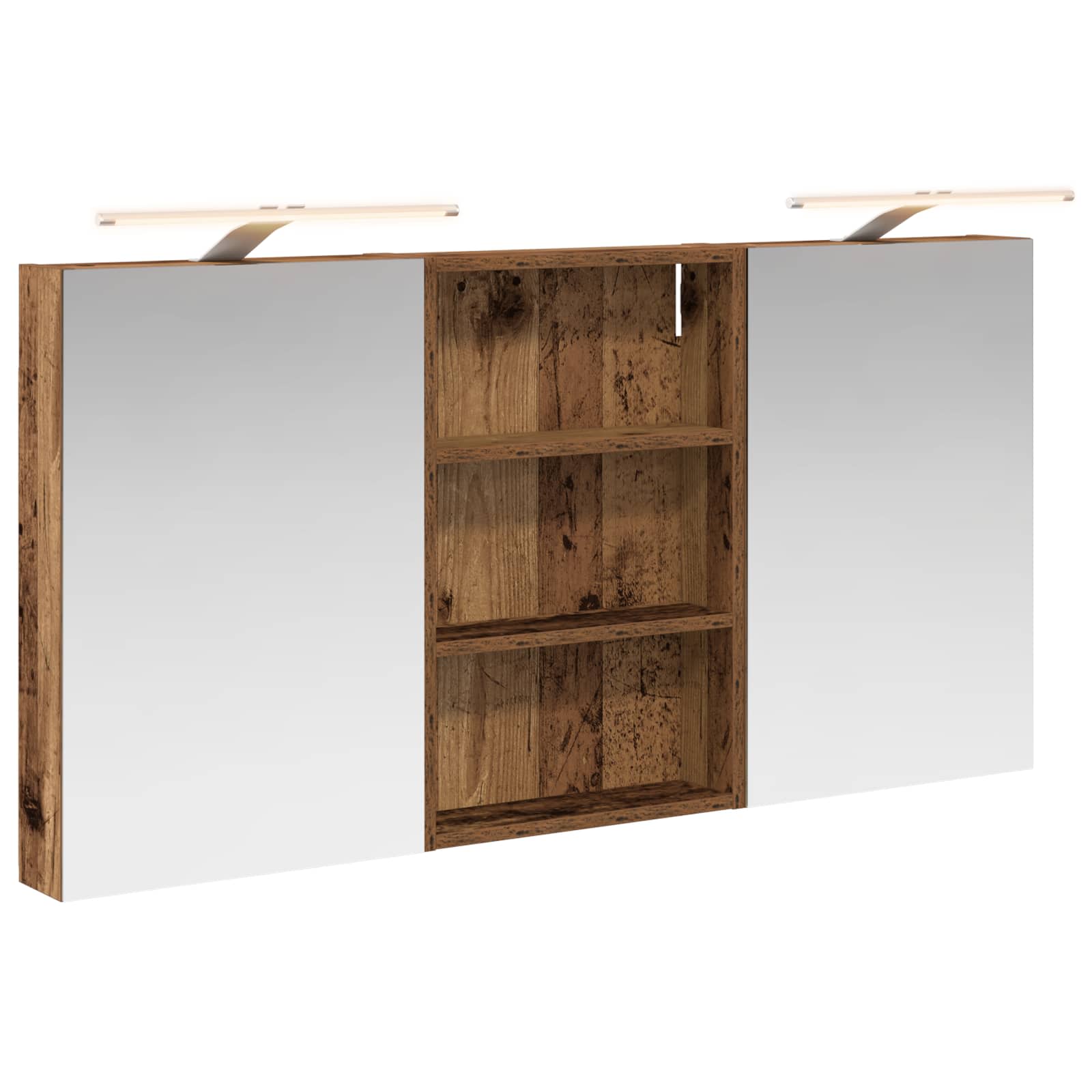 Set ormarića za kupaonicu s policom 3 pcs 120 x 10,5 x 60,5 cm
