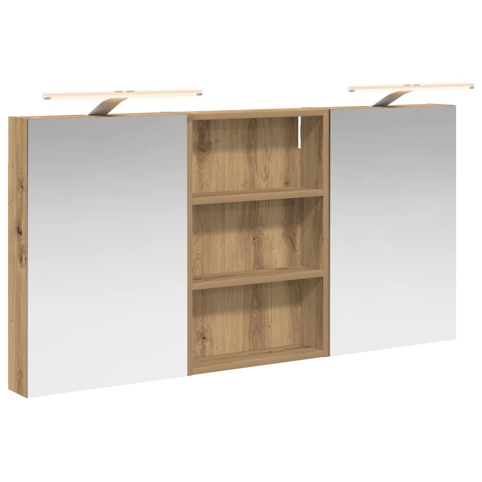 Set ormarića za kupaonicu s policom 3 pcs 120 x 10,5 x 60,5 cm
