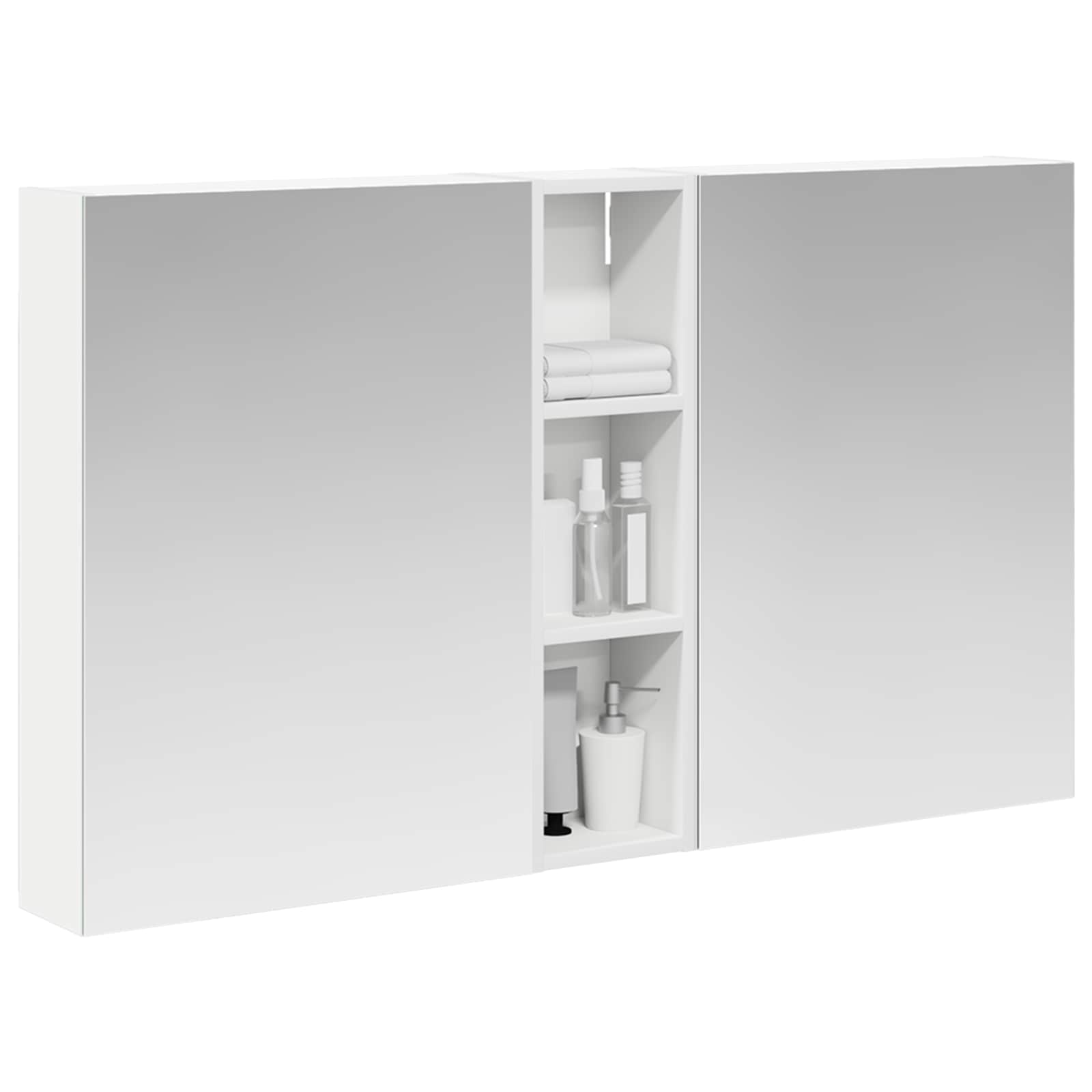 Set ormarića za kupaonicu s policom 3 pcs 120 x 14,5 x 70 cm