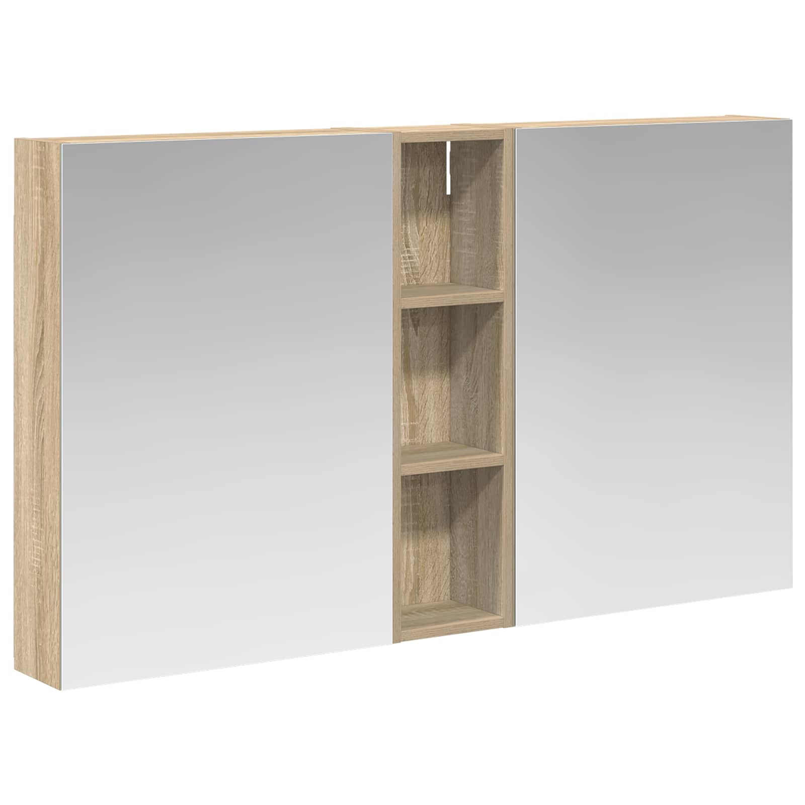 Set ormarića za kupaonicu s policom 3 pcs 120 x 14,5 x 70 cm