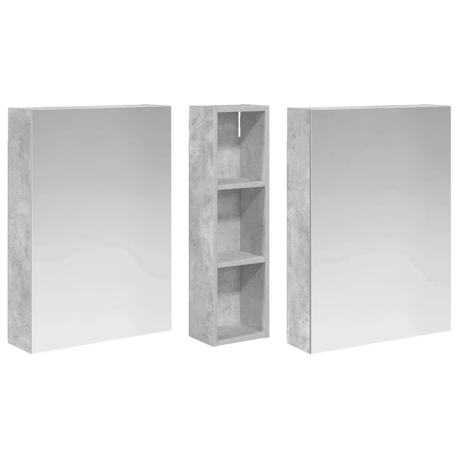 Set ormarića za kupaonicu s policom 3 pcs 120 x 14,5 x 70 cm