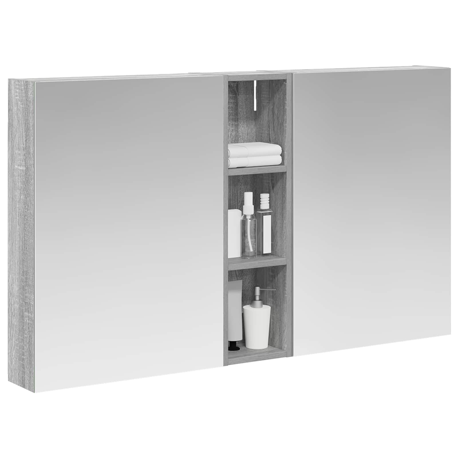 Set ormarića za kupaonicu s policom 3 pcs 120 x 14,5 x 70 cm