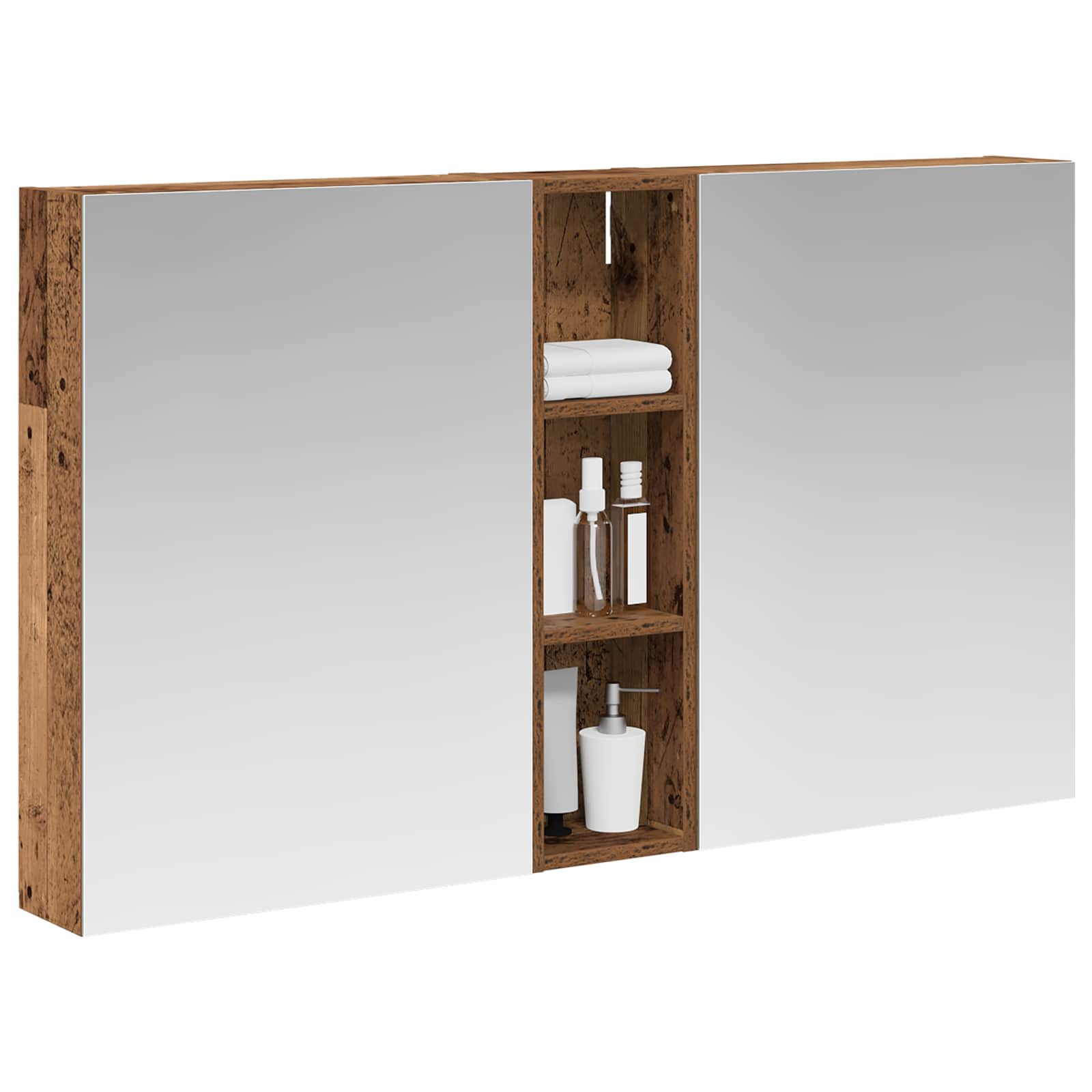 Set ormarića za kupaonicu s policom 3 pcs 120 x 14,5 x 70 cm