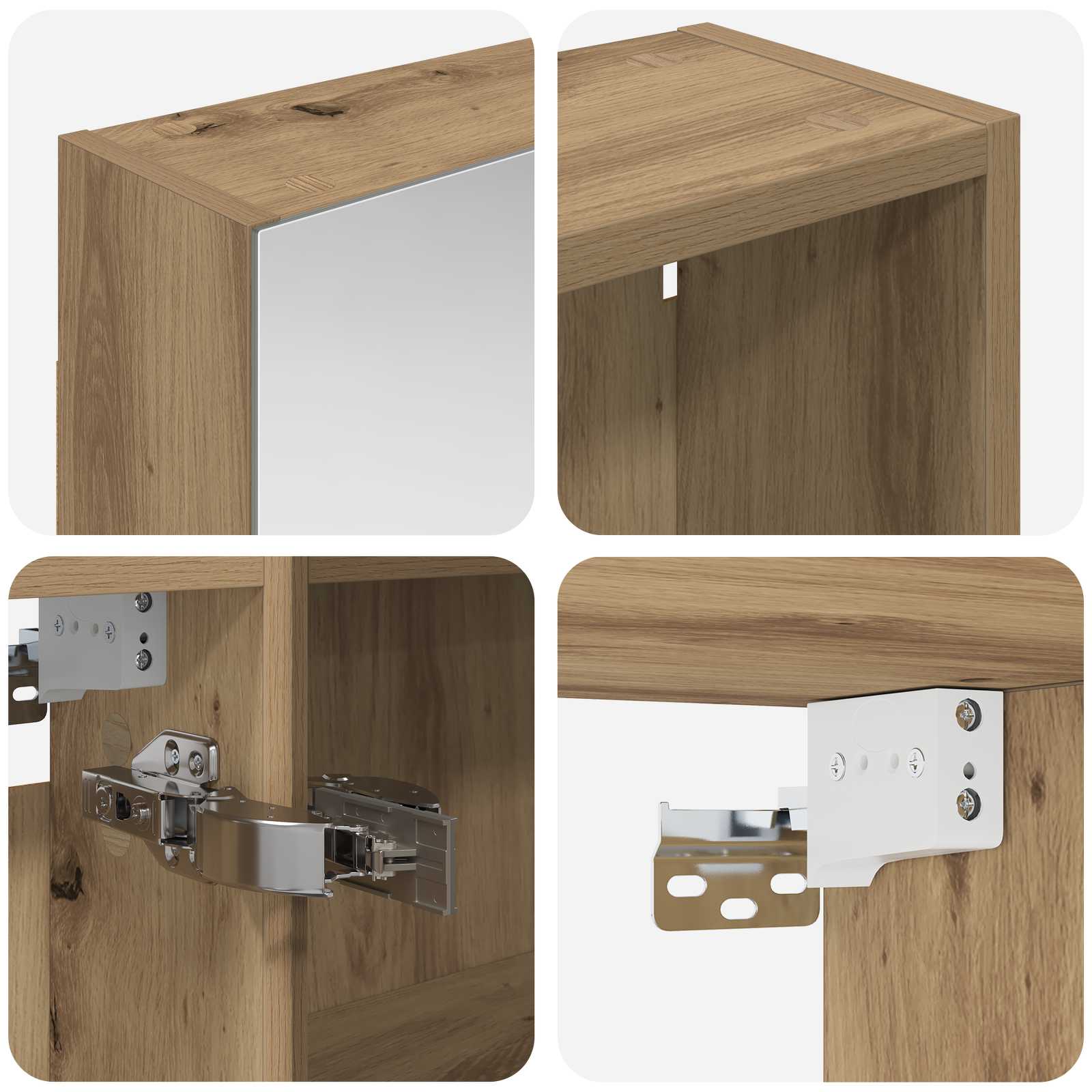 Set ormarića za kupaonicu s policom 3 pcs 120 x 14,5 x 70 cm