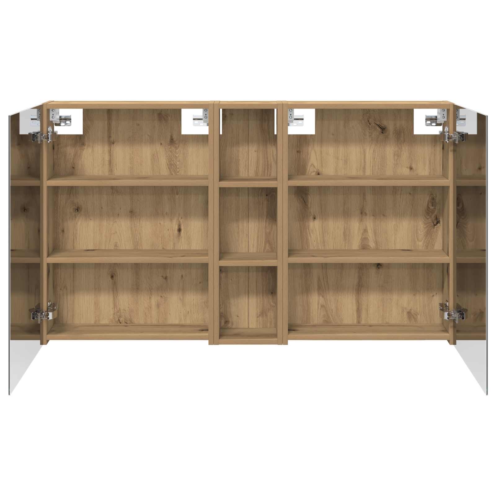 Set ormarića za kupaonicu s policom 3 pcs 120 x 14,5 x 70 cm