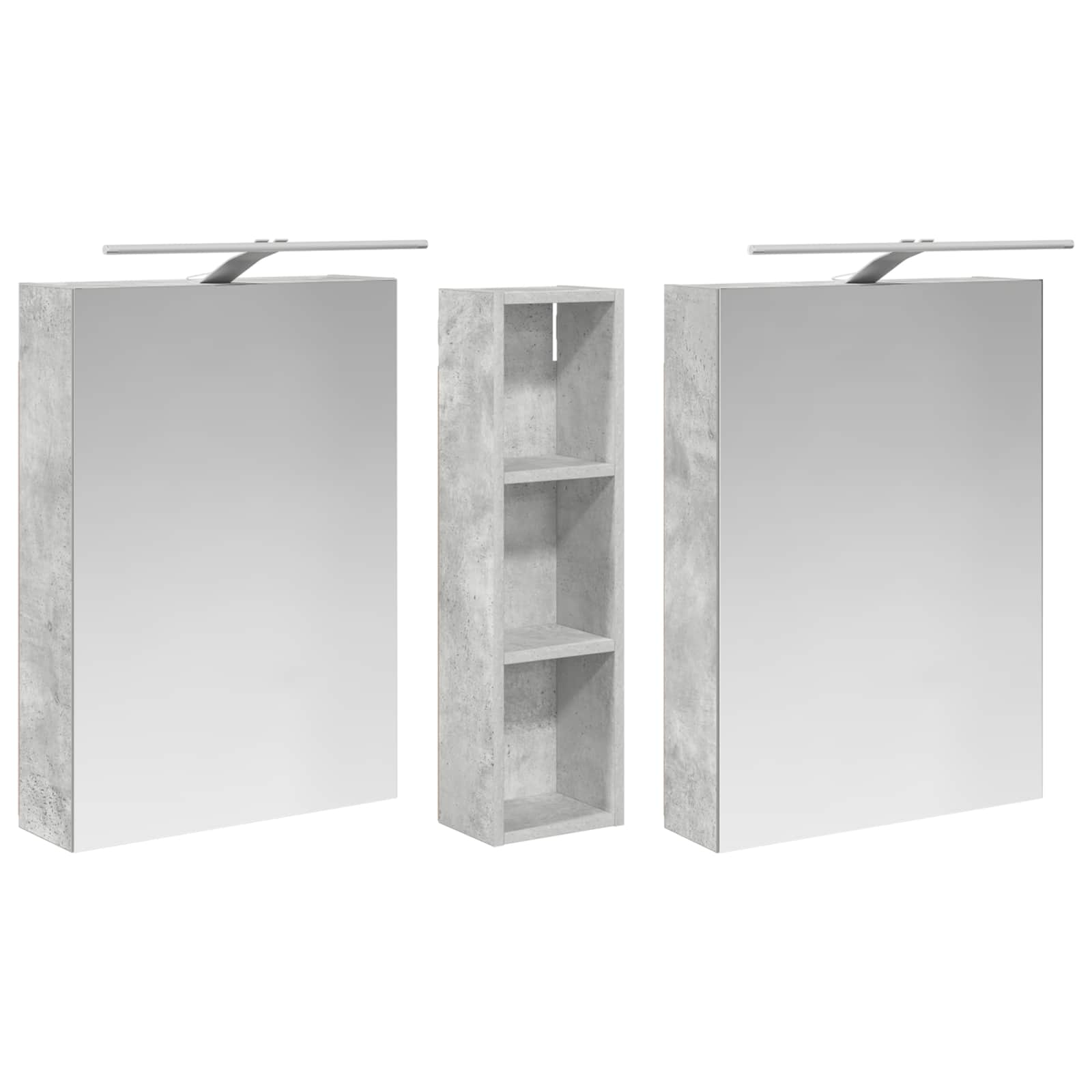 Set ormarića za kupaonicu s policom 3 pcs 120 x 14,5 x 70 cm