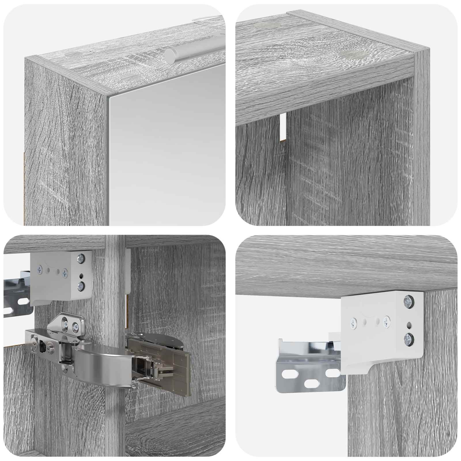Set ormarića za kupaonicu s policom 3 pcs 120 x 14,5 x 70 cm