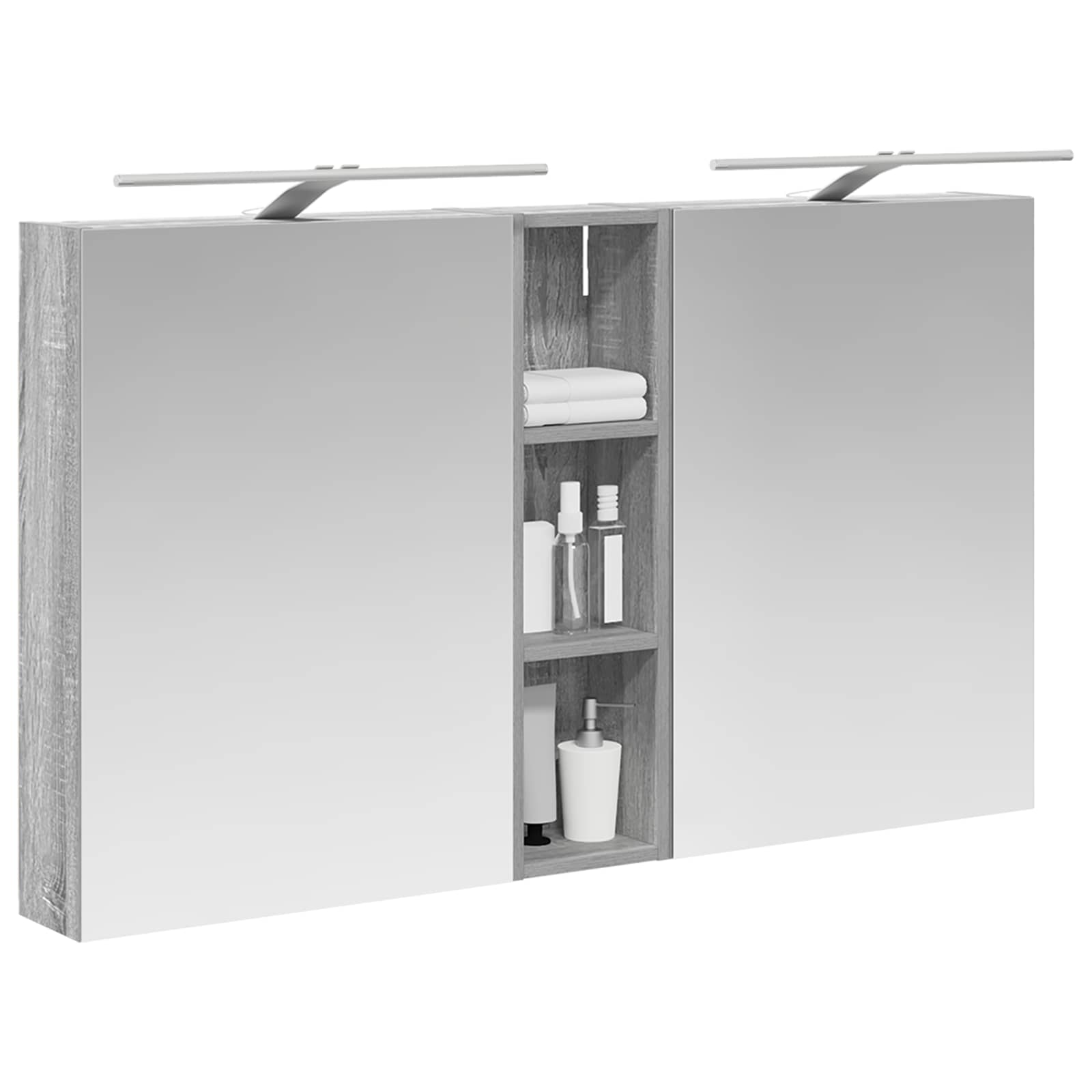 Set ormarića za kupaonicu s policom 3 pcs 120 x 14,5 x 70 cm