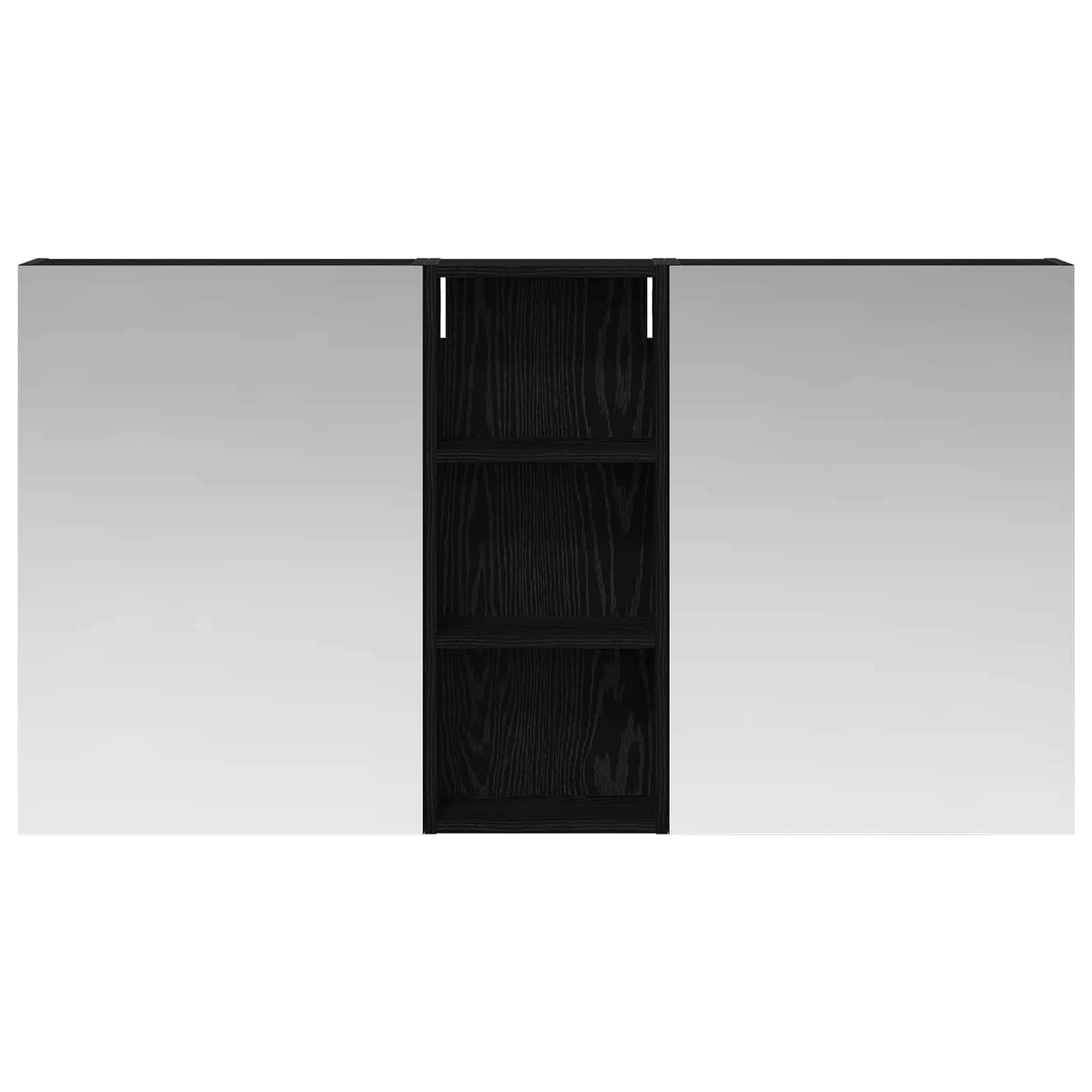 Set ormarića za kupaonicu s policom 3 pcs 130 x 14,5 x 70 cm