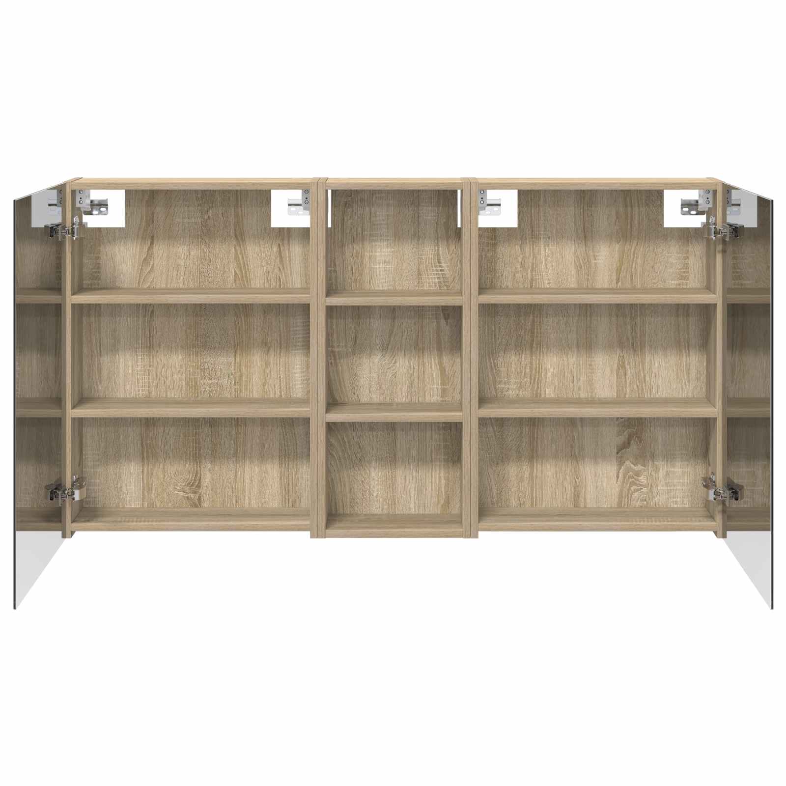 Set ormarića za kupaonicu s policom 3 pcs 130 x 14,5 x 70 cm