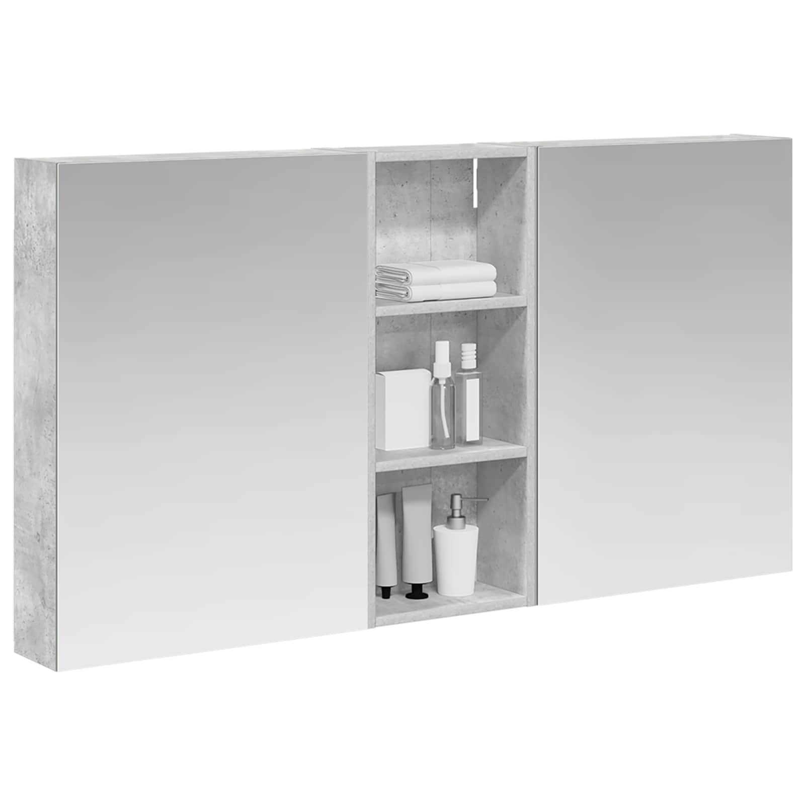 Set ormarića za kupaonicu s policom 3 pcs 130 x 14,5 x 70 cm