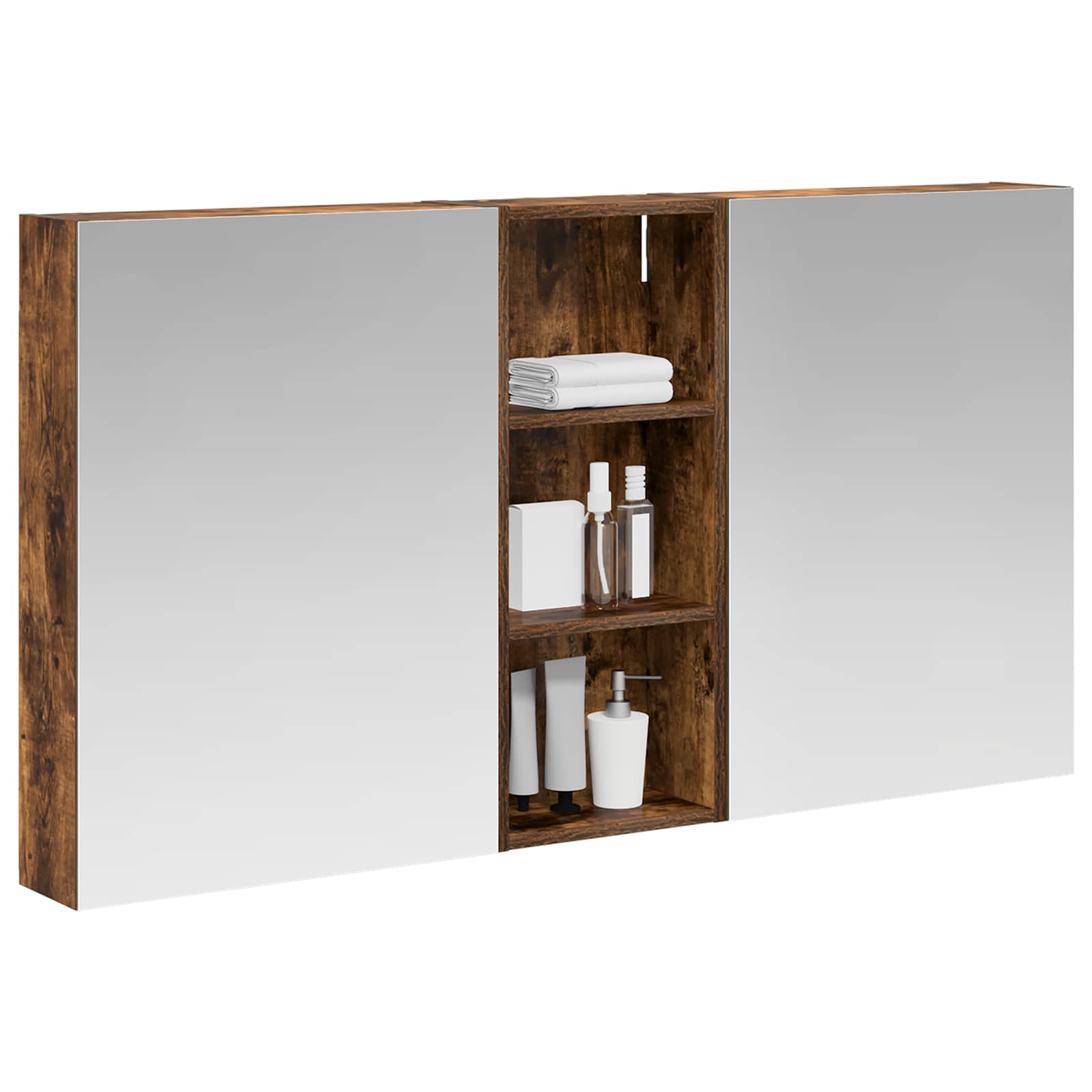 Set ormarića za kupaonicu s policom 3 pcs 130 x 14,5 x 70 cm