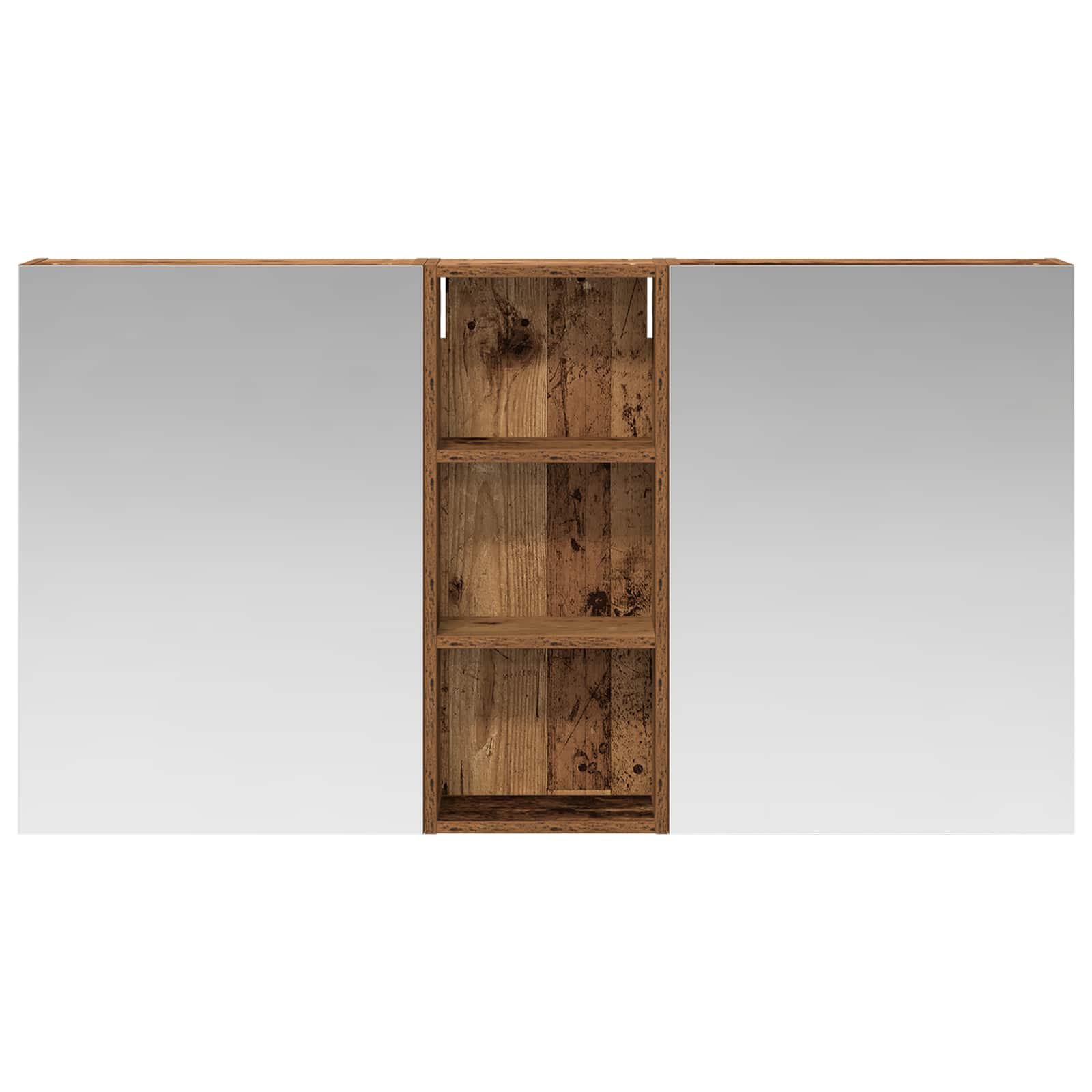 Set ormarića za kupaonicu s policom 3 pcs 130 x 14,5 x 70 cm