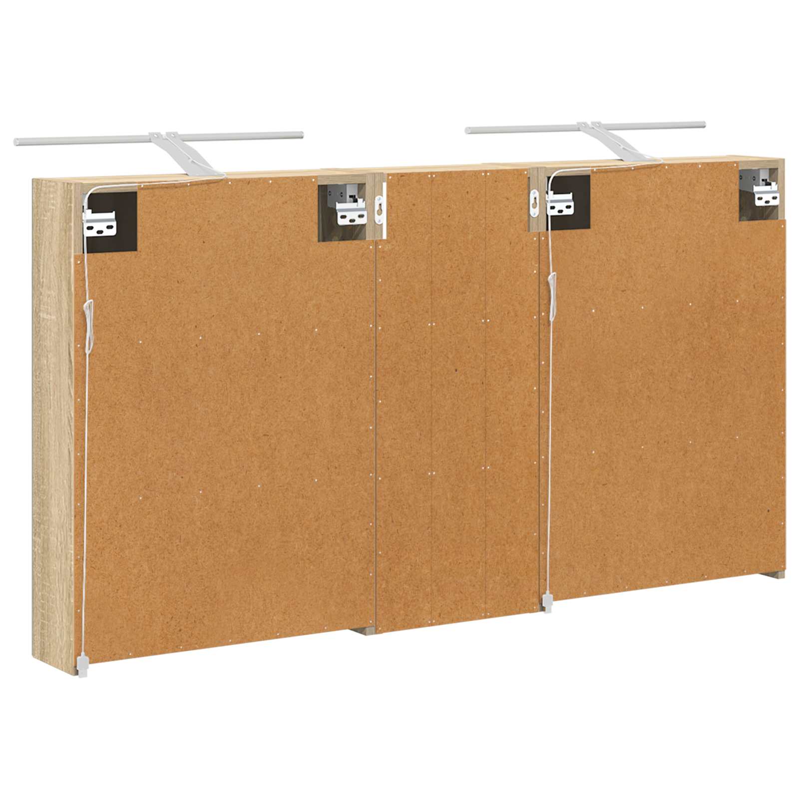 Set ormarića za kupaonicu s policom 3 pcs 130 x 14,5 x 70 cm