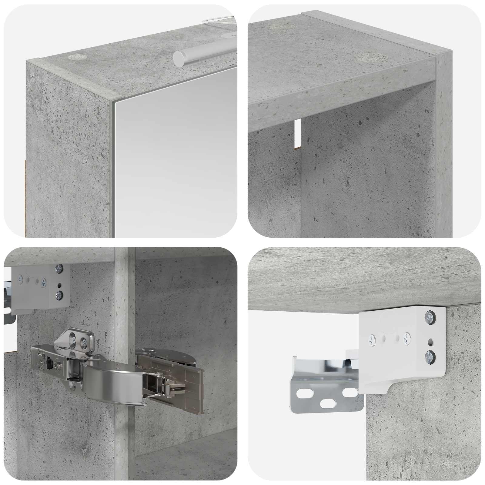 Set ormarića za kupaonicu s policom 3 pcs 130 x 14,5 x 70 cm