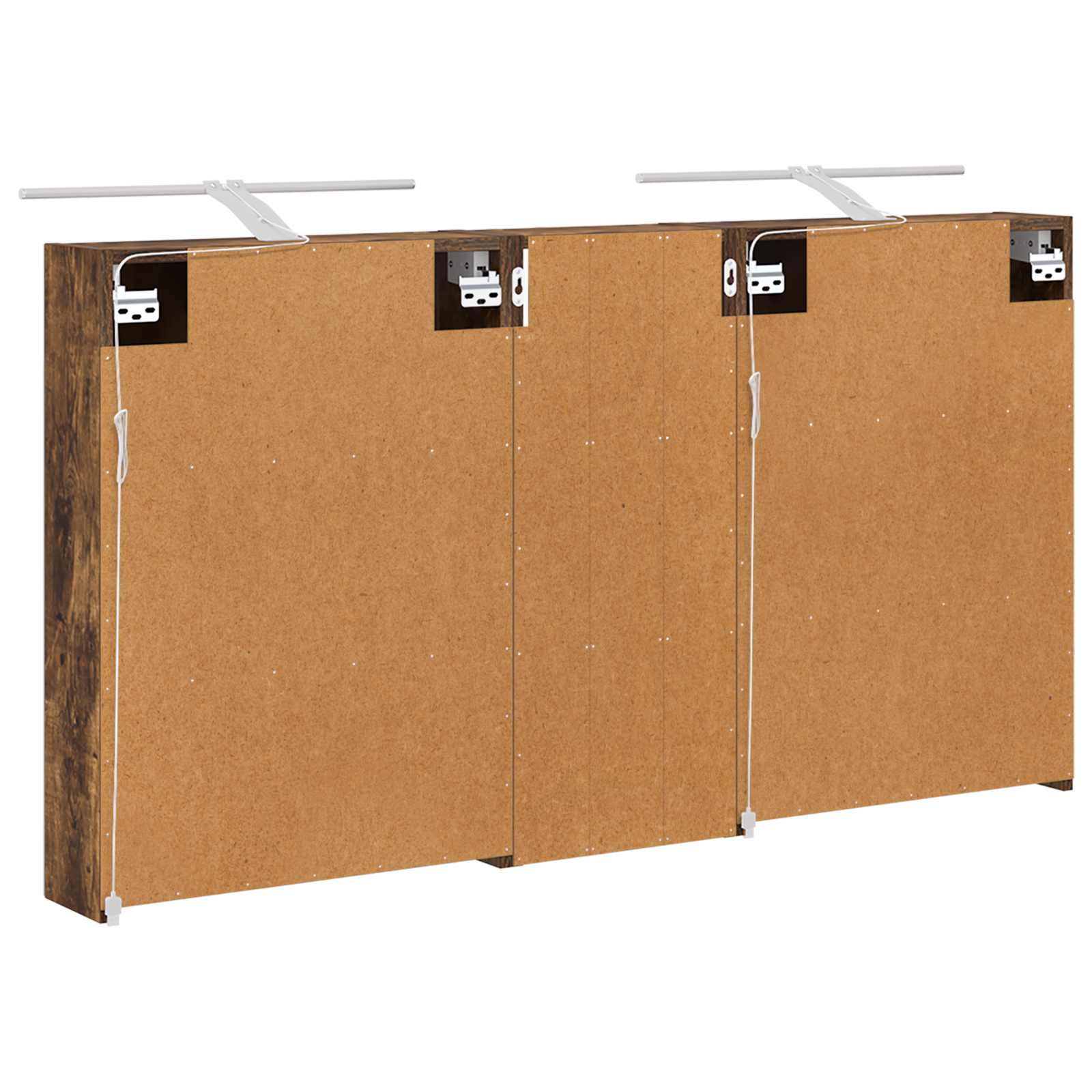 Set ormarića za kupaonicu s policom 3 pcs 130 x 14,5 x 70 cm