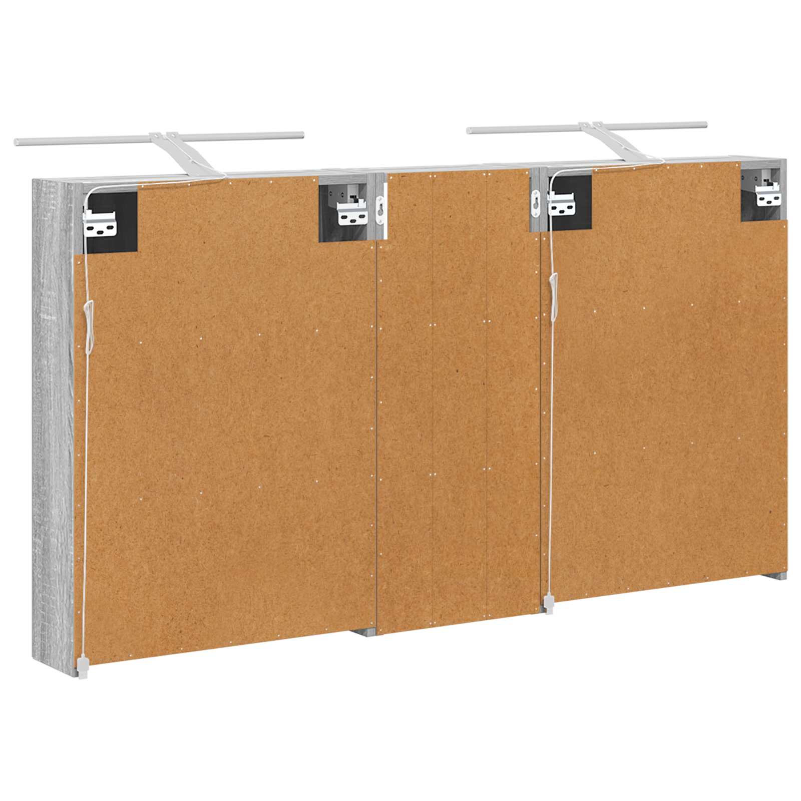 Set ormarića za kupaonicu s policom 3 pcs 130 x 14,5 x 70 cm
