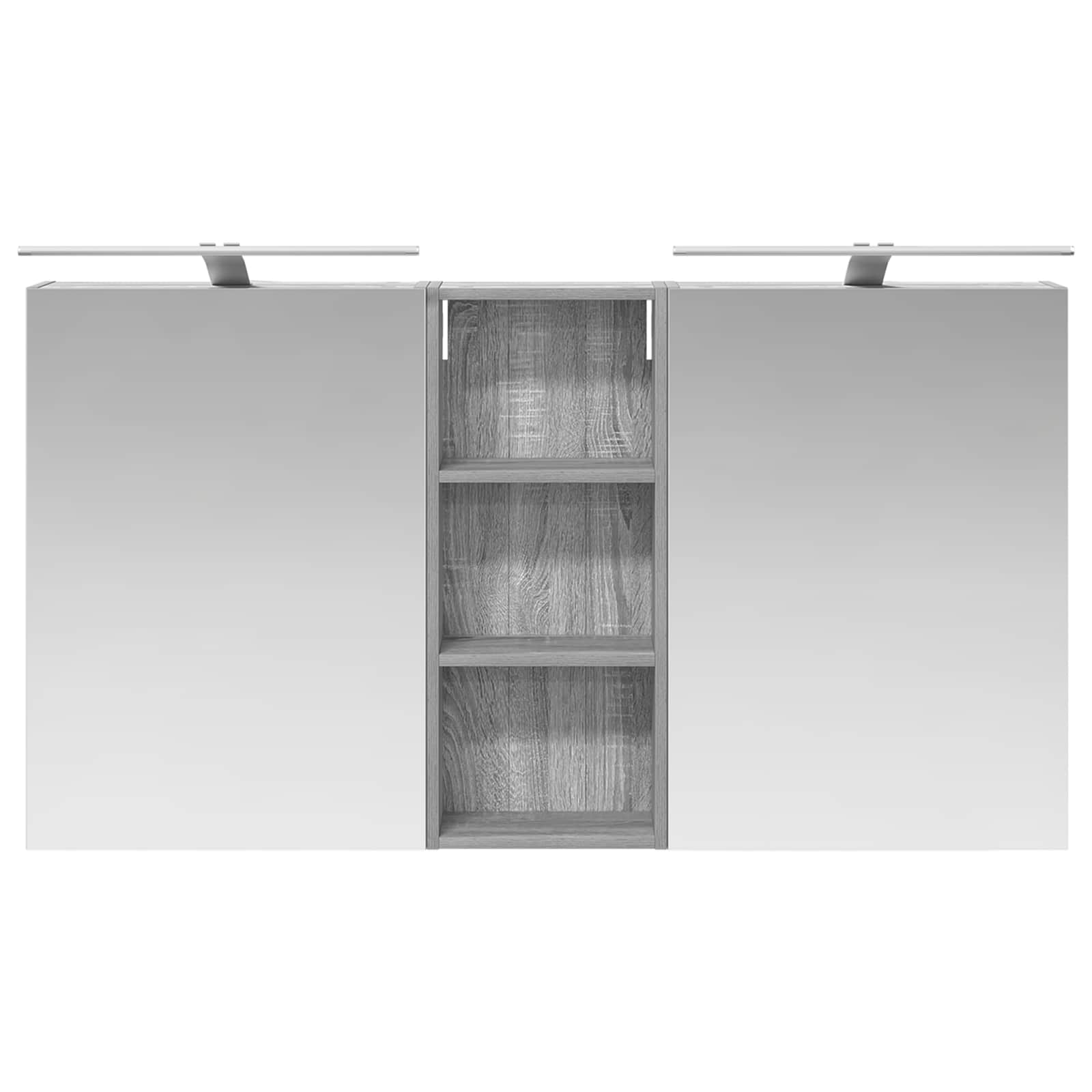 Set ormarića za kupaonicu s policom 3 pcs 130 x 14,5 x 70 cm
