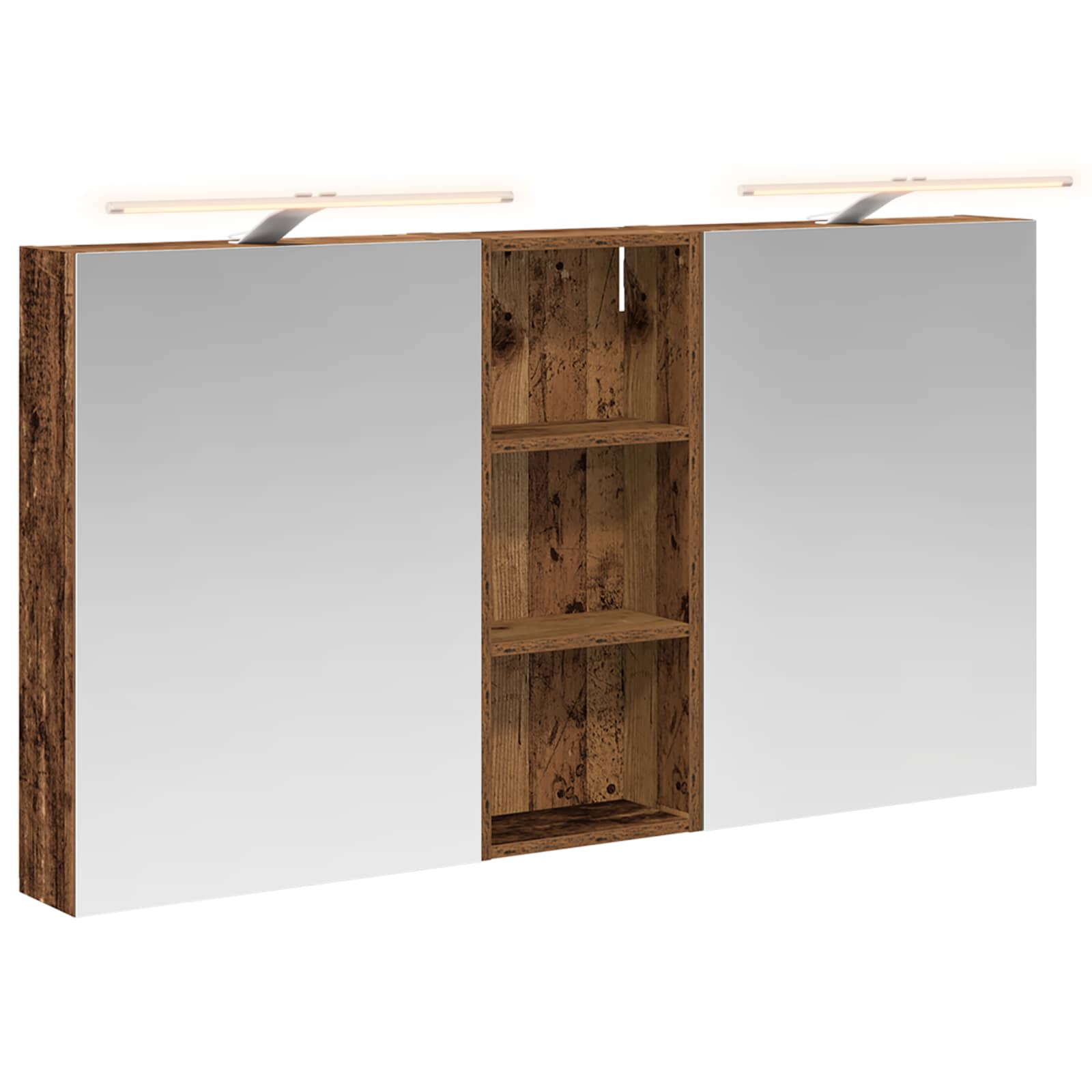 Set ormarića za kupaonicu s policom 3 pcs 130 x 14,5 x 70 cm