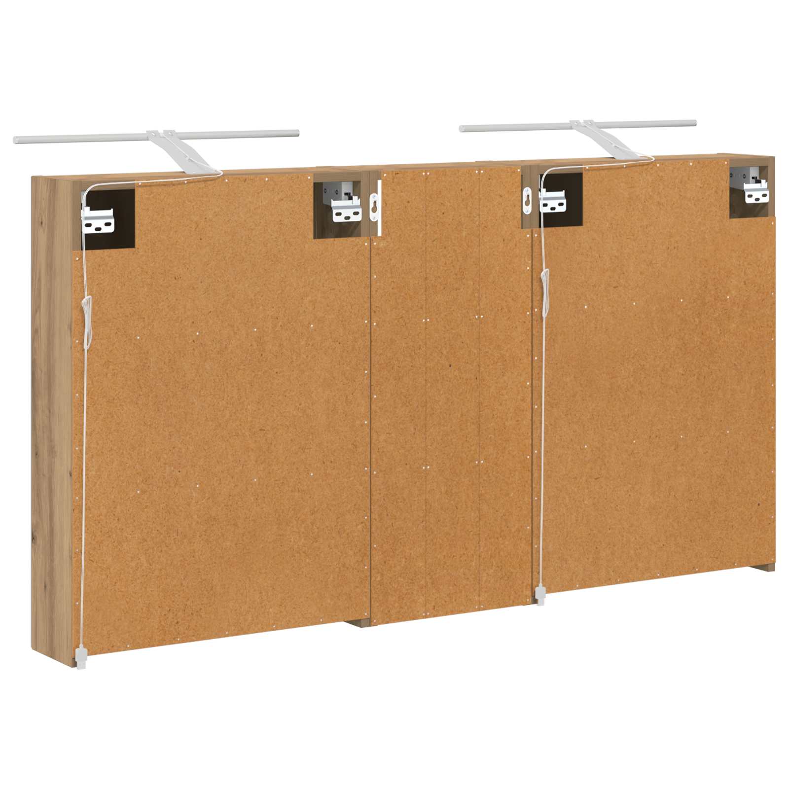 Set ormarića za kupaonicu s policom 3 pcs 130 x 14,5 x 70 cm