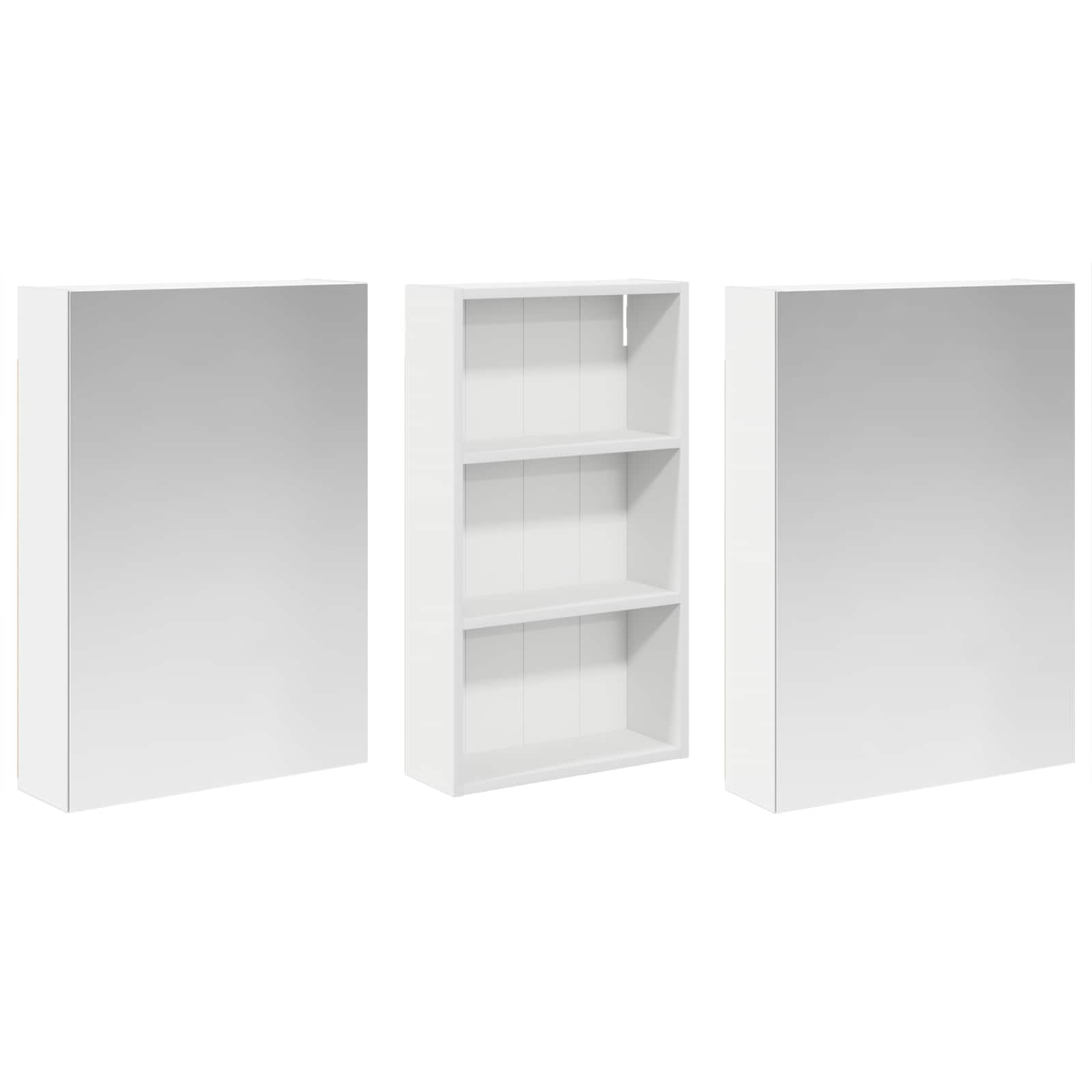 Set ormarića za kupaonicu s policom 3 pcs 140 x 14,5 x 70 cm