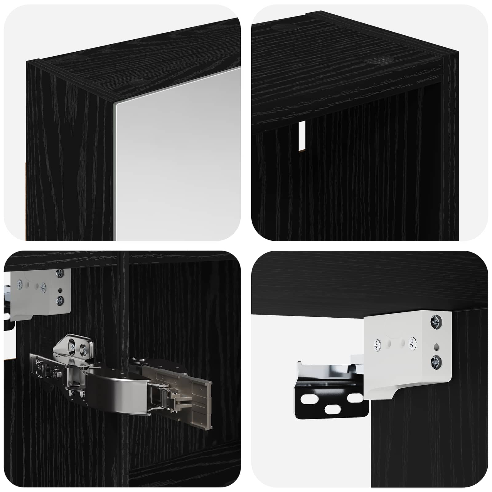Set ormarića za kupaonicu s policom 3 pcs 140 x 14,5 x 70 cm