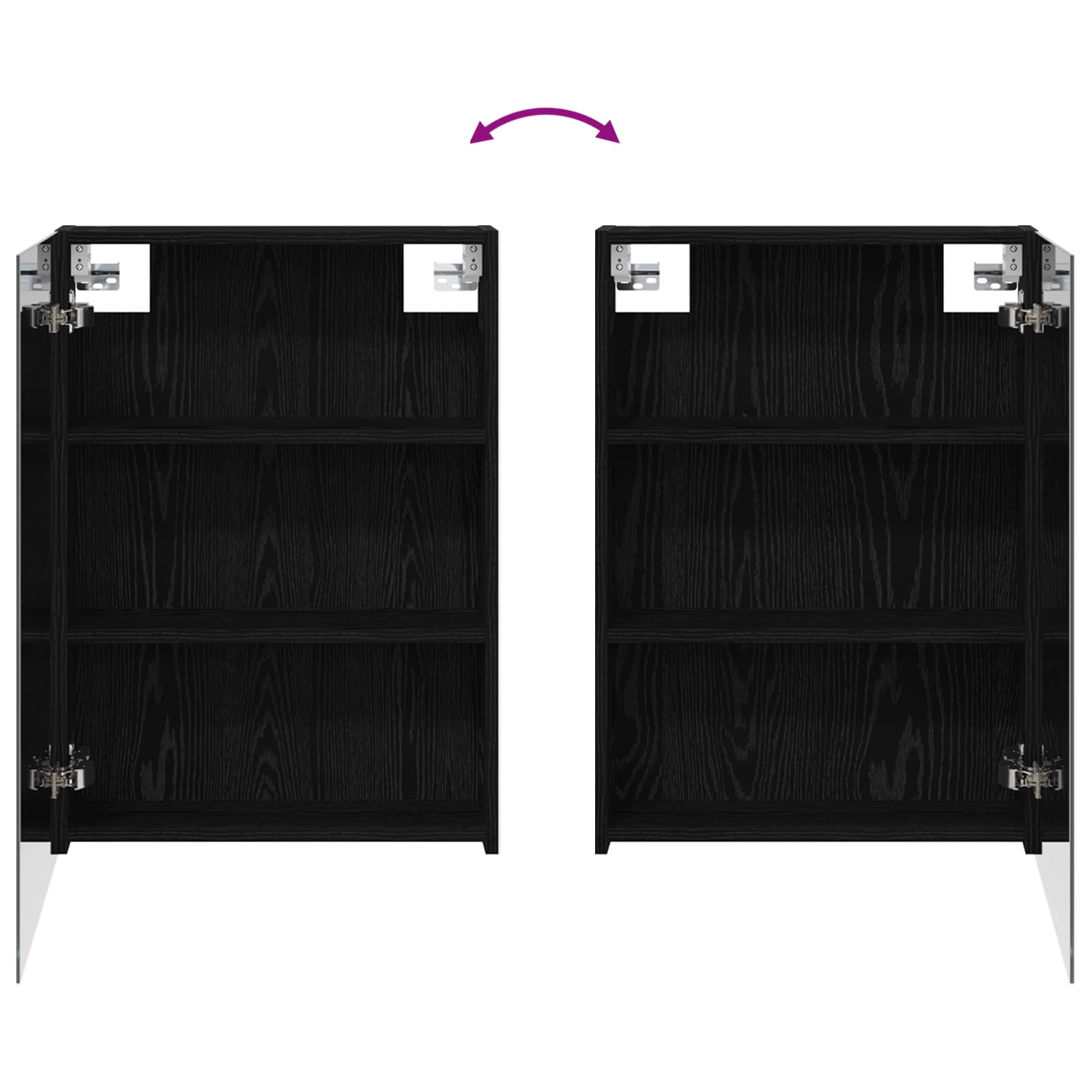 Set ormarića za kupaonicu s policom 3 pcs 140 x 14,5 x 70 cm