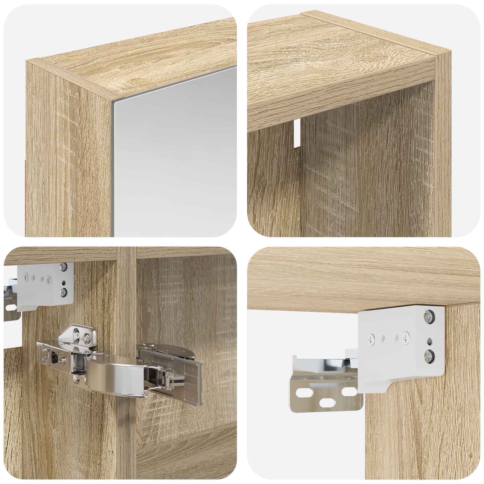 Set ormarića za kupaonicu s policom 3 pcs 140 x 14,5 x 70 cm