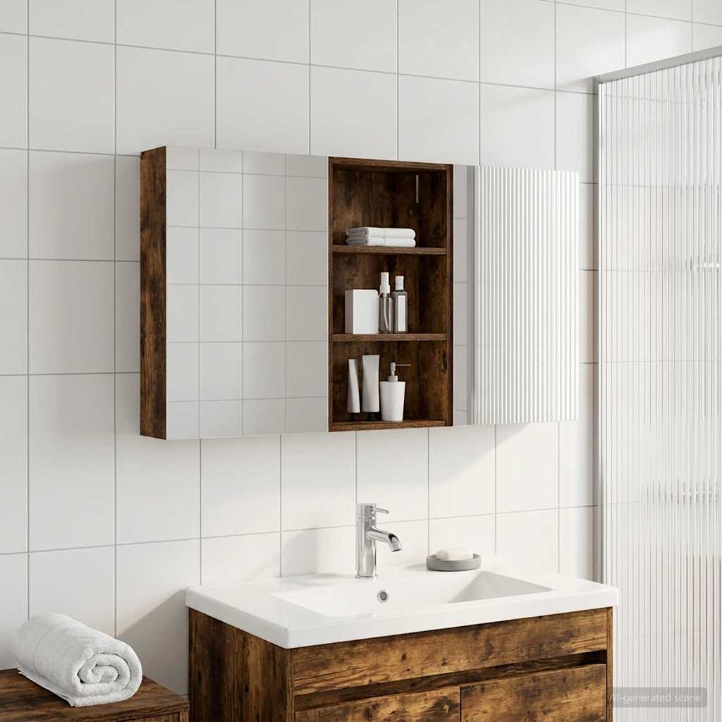 Set ormarića za kupaonicu s policom 3 pcs 140 x 14,5 x 70 cm
