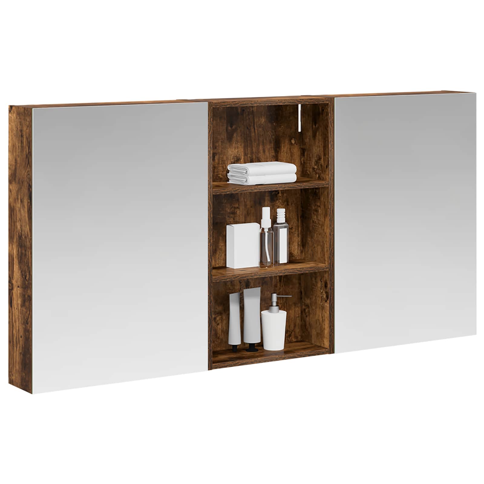 Set ormarića za kupaonicu s policom 3 pcs 140 x 14,5 x 70 cm