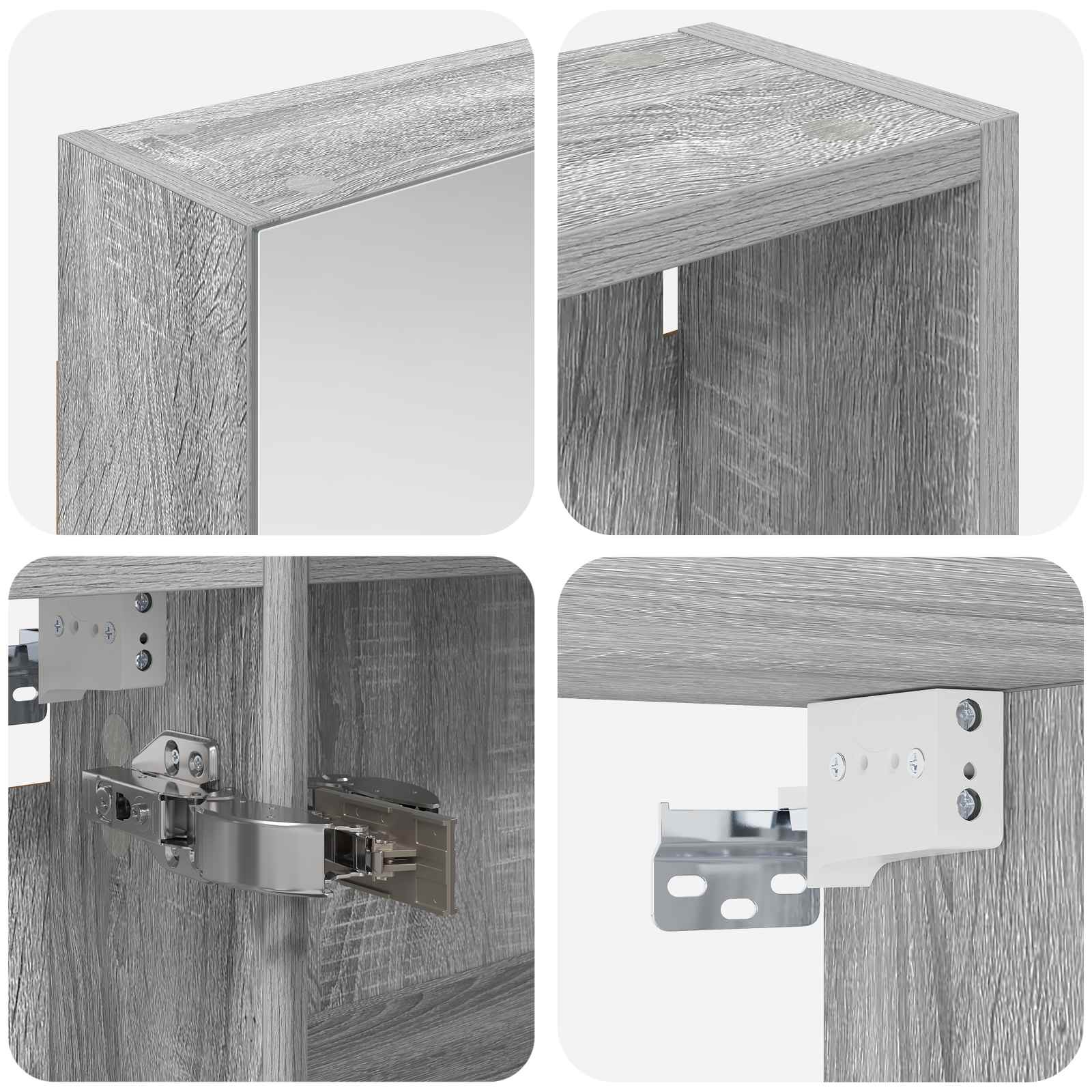 Set ormarića za kupaonicu s policom 3 pcs 140 x 14,5 x 70 cm