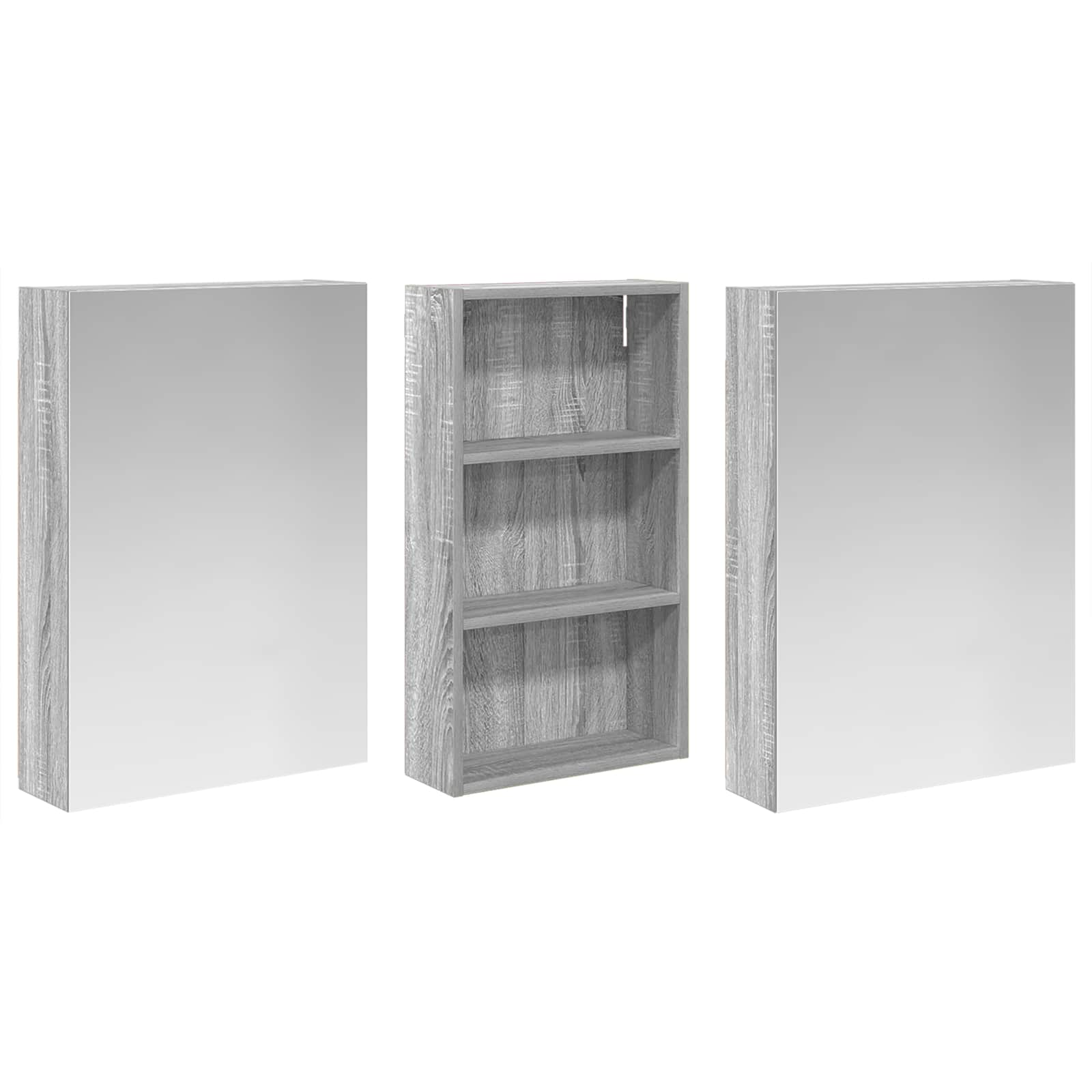 Set ormarića za kupaonicu s policom 3 pcs 140 x 14,5 x 70 cm