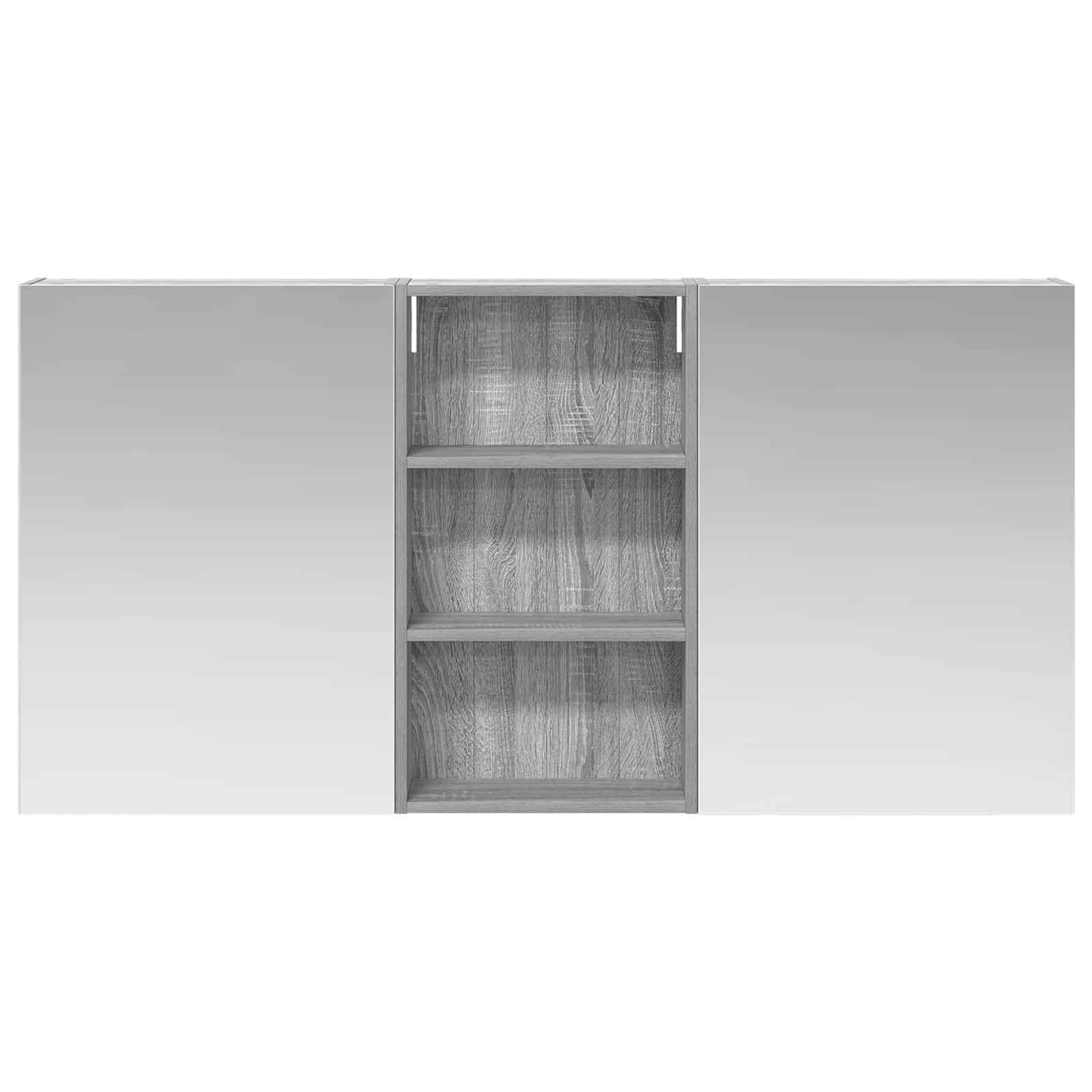 Set ormarića za kupaonicu s policom 3 pcs 140 x 14,5 x 70 cm