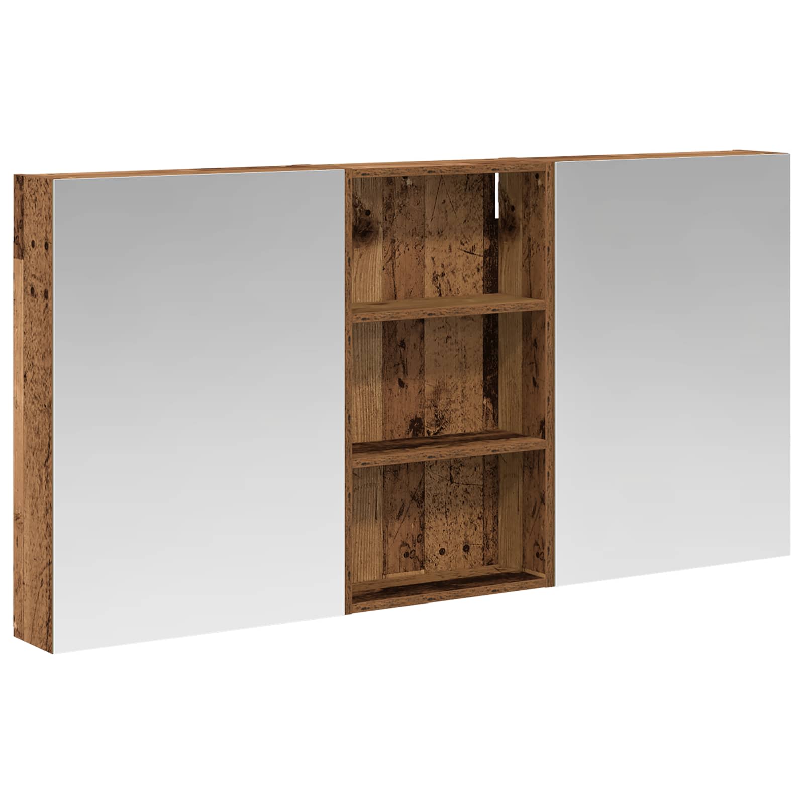 Set ormarića za kupaonicu s policom 3 pcs 140 x 14,5 x 70 cm