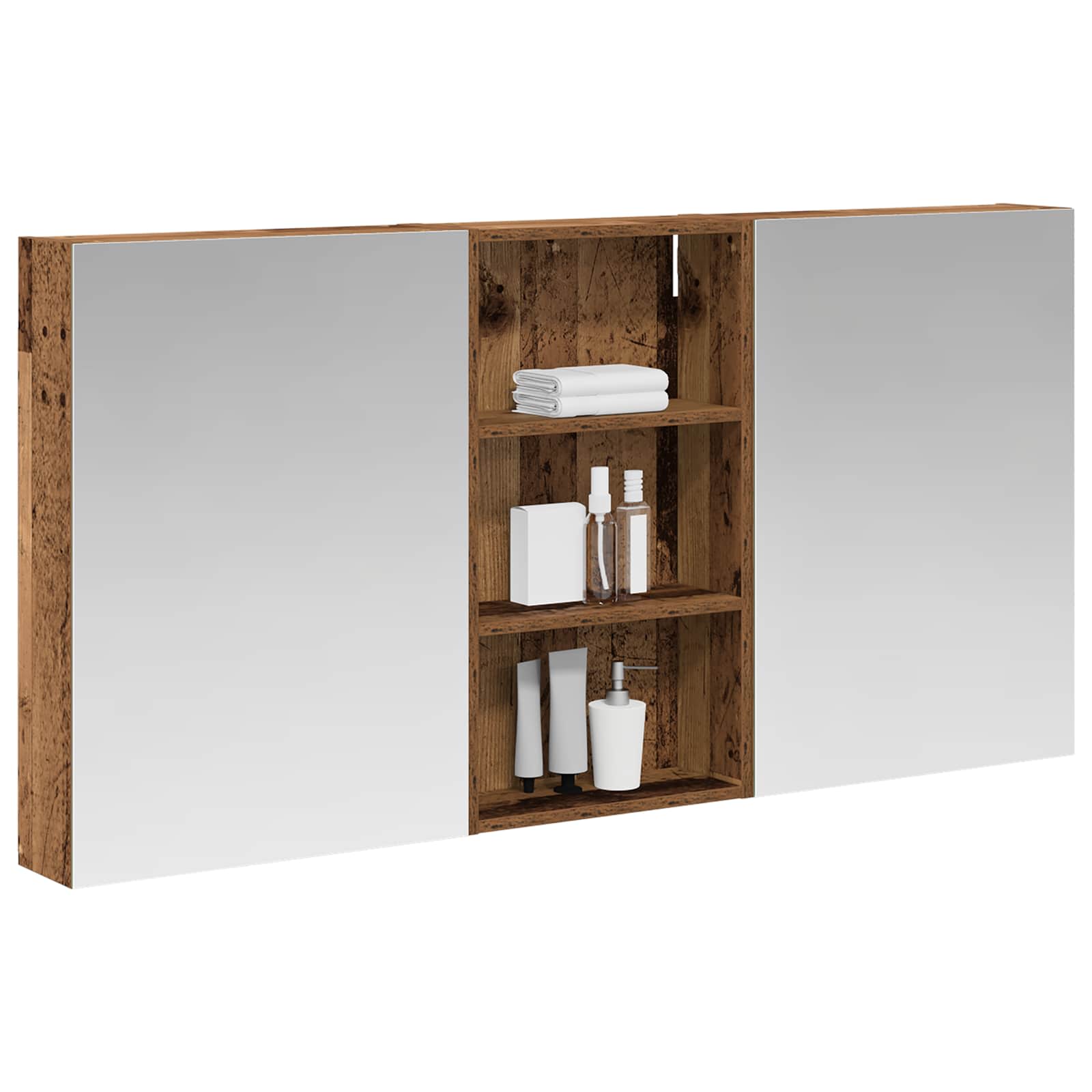 Set ormarića za kupaonicu s policom 3 pcs 140 x 14,5 x 70 cm