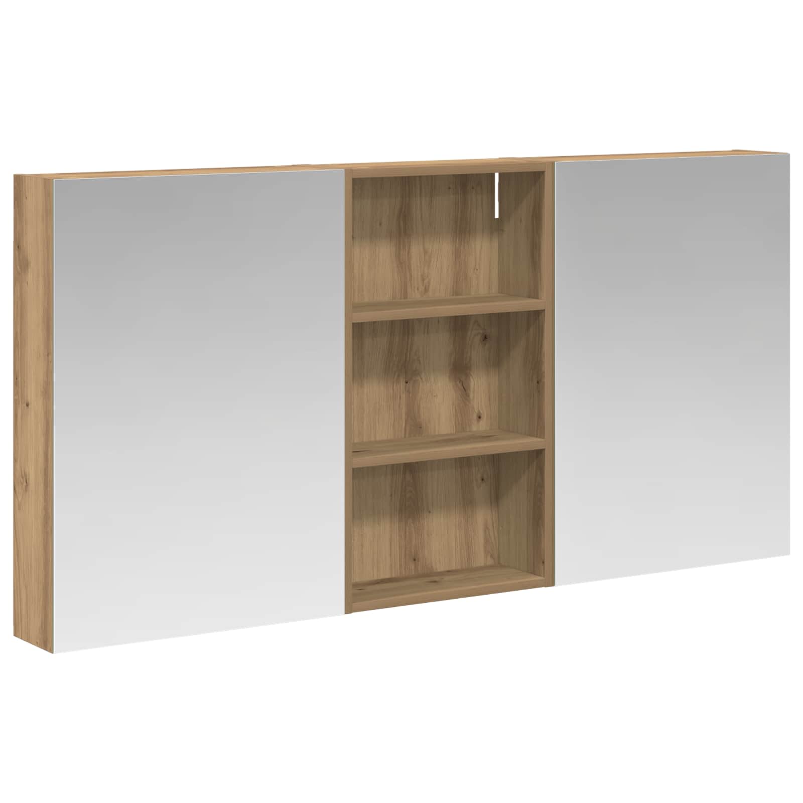 Set ormarića za kupaonicu s policom 3 pcs 140 x 14,5 x 70 cm